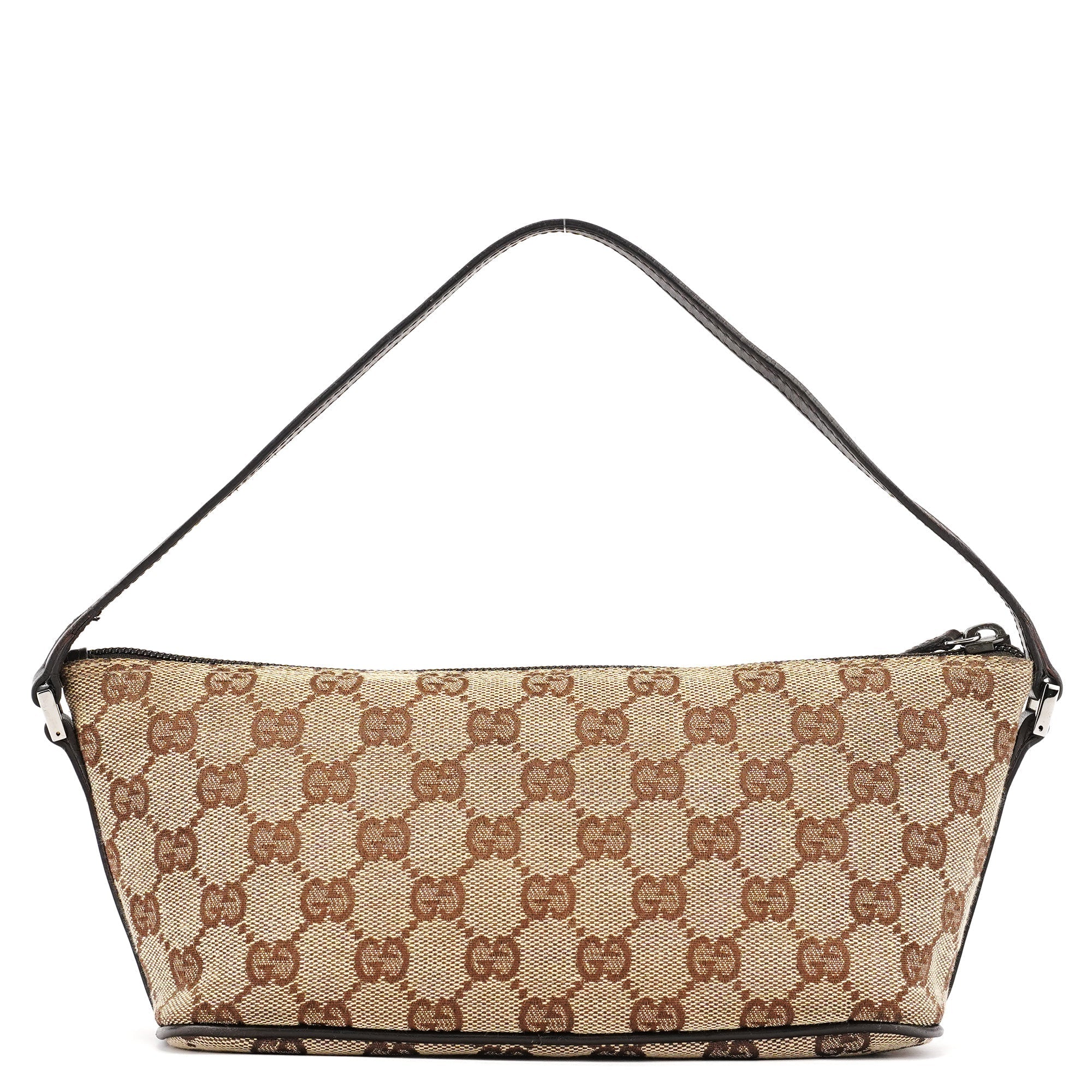 07198 Beige Brown GG Boat Pochette