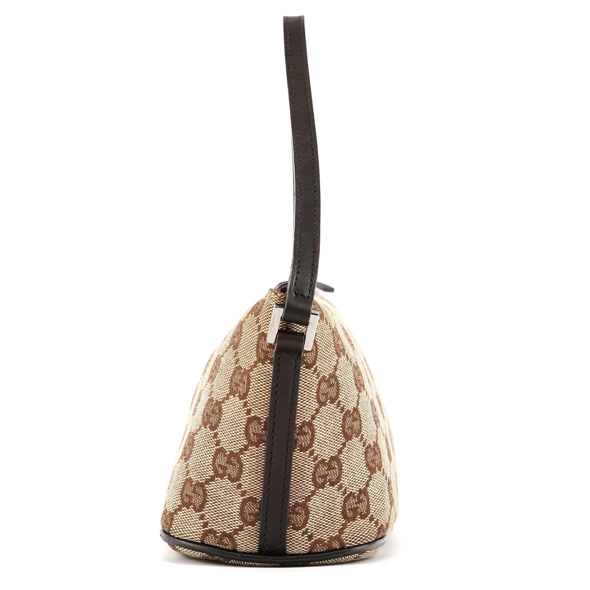 07198 Beige Brown GG Boat Pochette