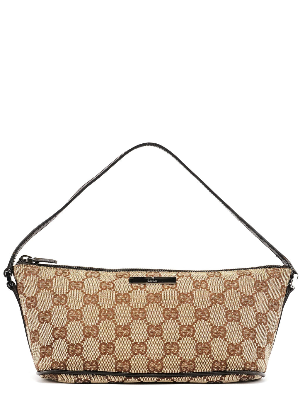 07198 Beige Brown GG Boat Pochette