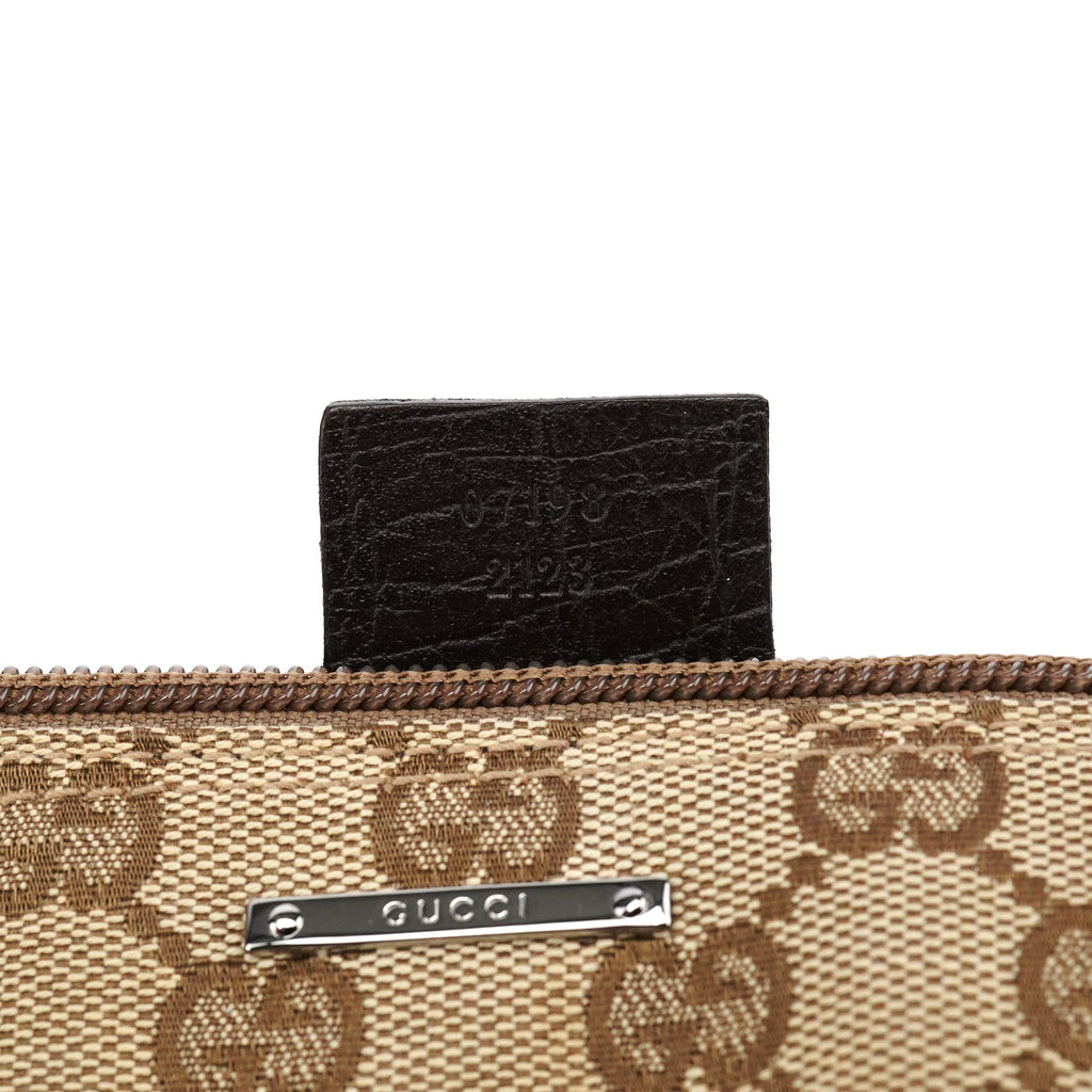 07198 Beige Brown GG Boat Pochette