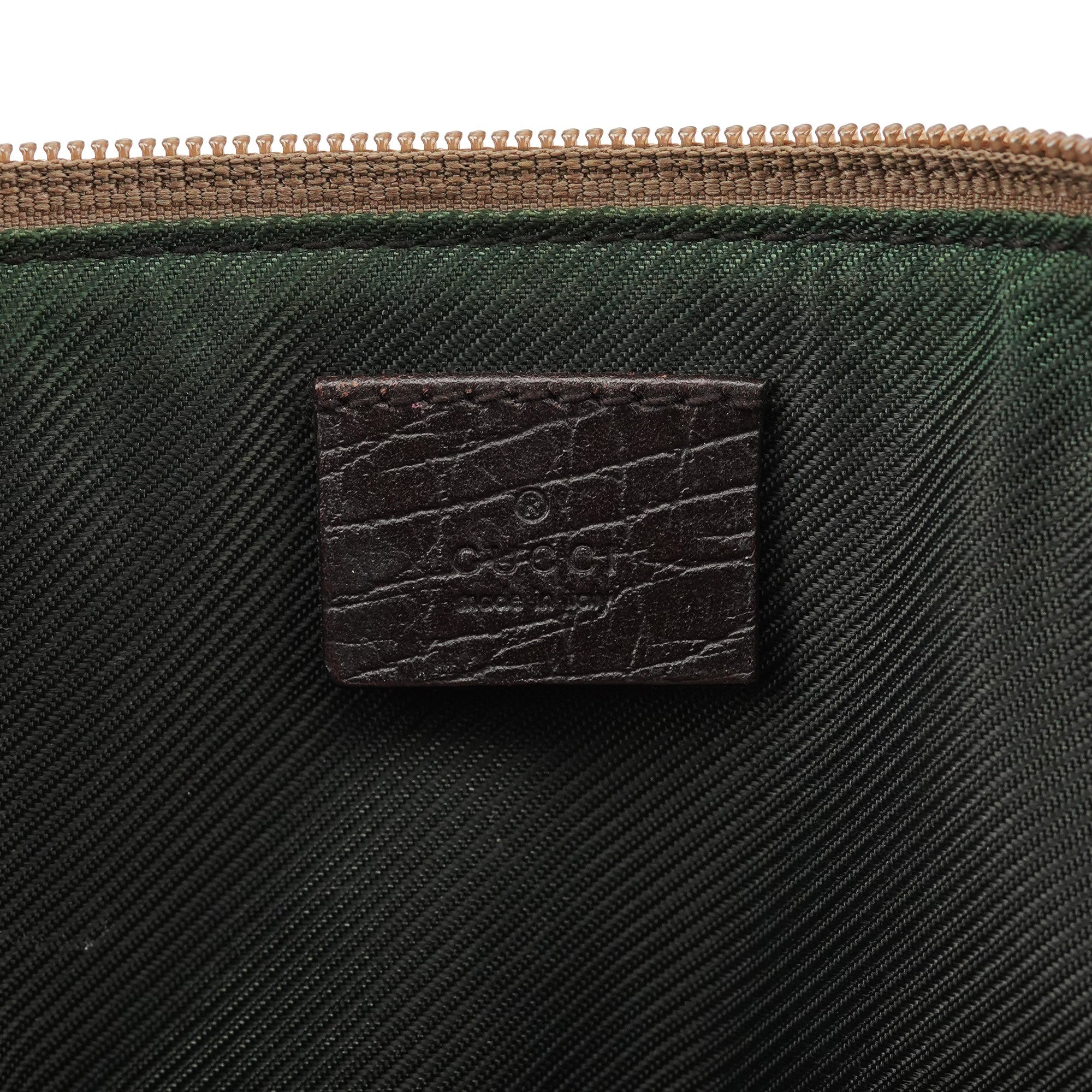 07198 Beige Brown GG Boat Pochette