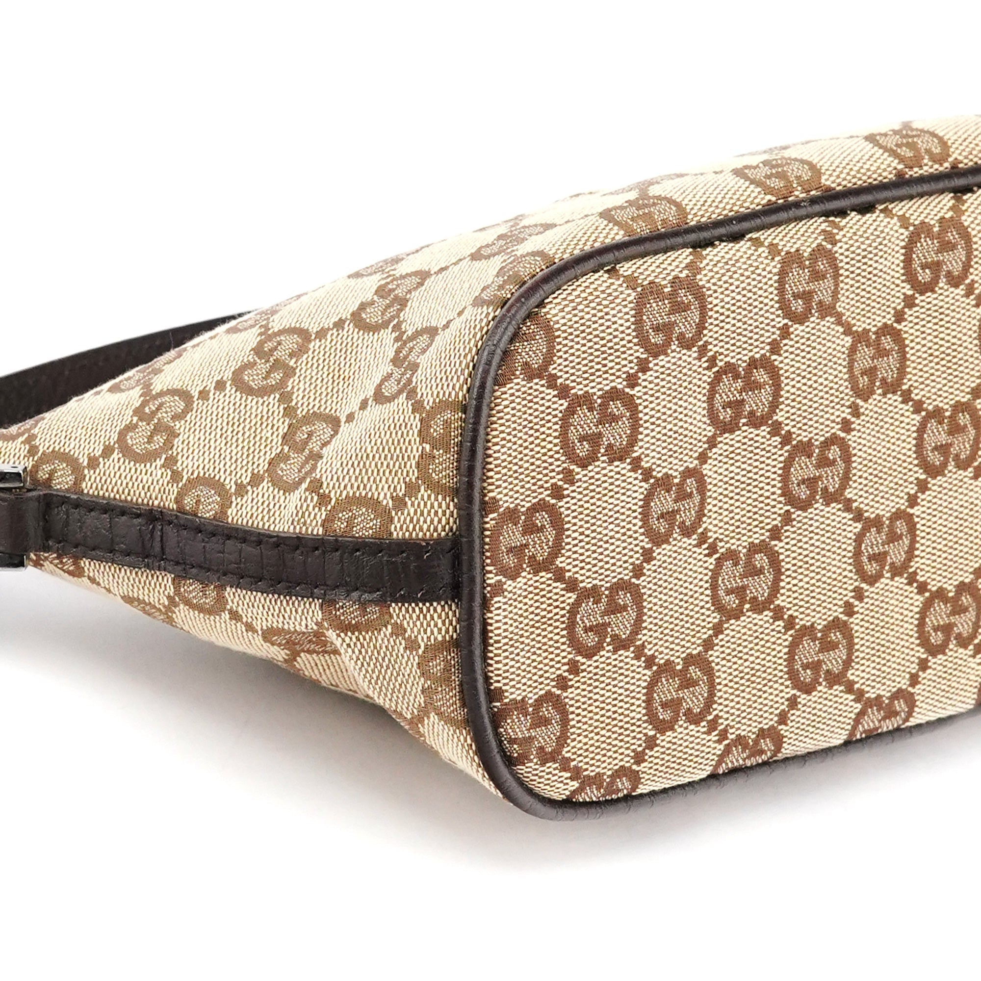 07198 Beige Brown GG Boat Pochette