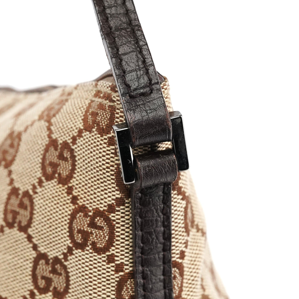07198 Beige Brown GG Boat Pochette