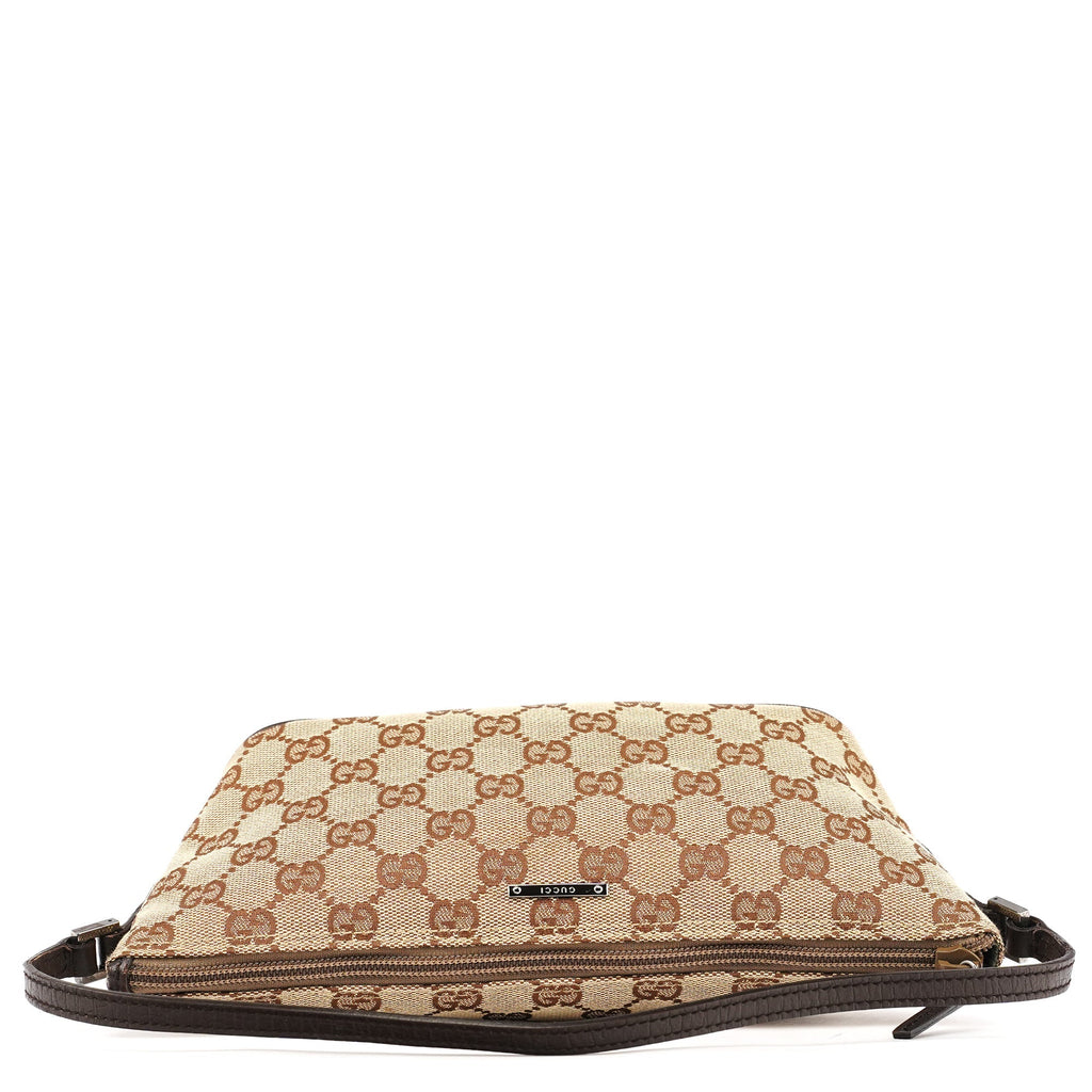 07198 Beige Brown GG Boat Pochette
