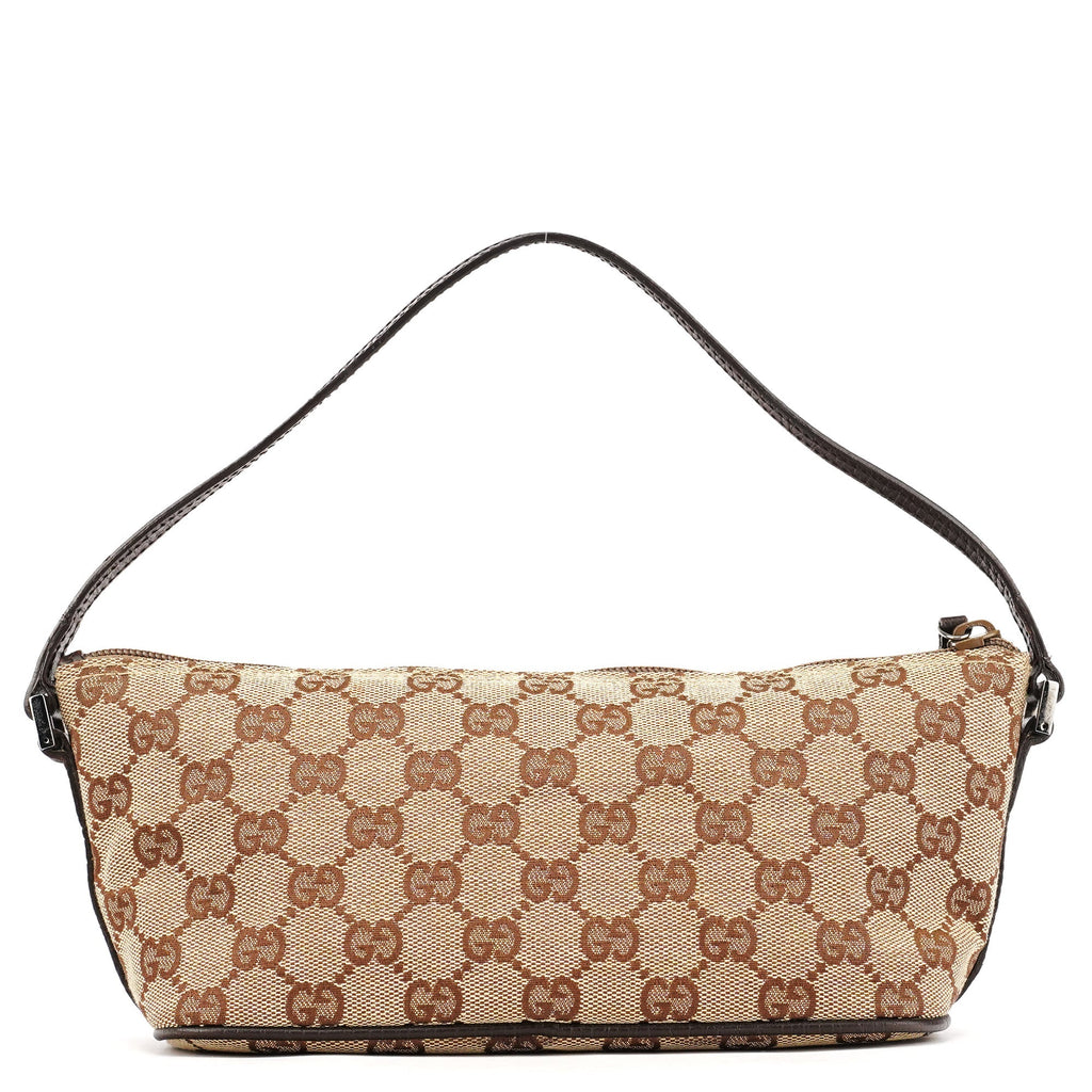 07198 Beige Brown GG Boat Pochette