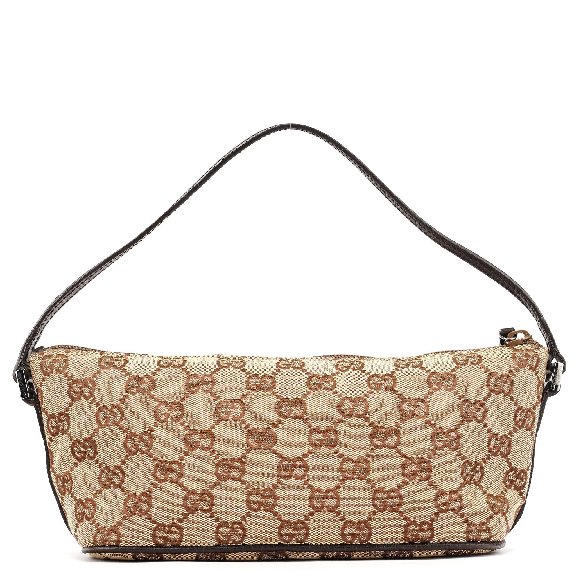 07198 Beige Brown GG Boat Pochette