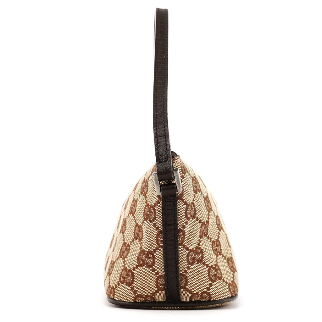 07198 Beige Brown GG Boat Pochette