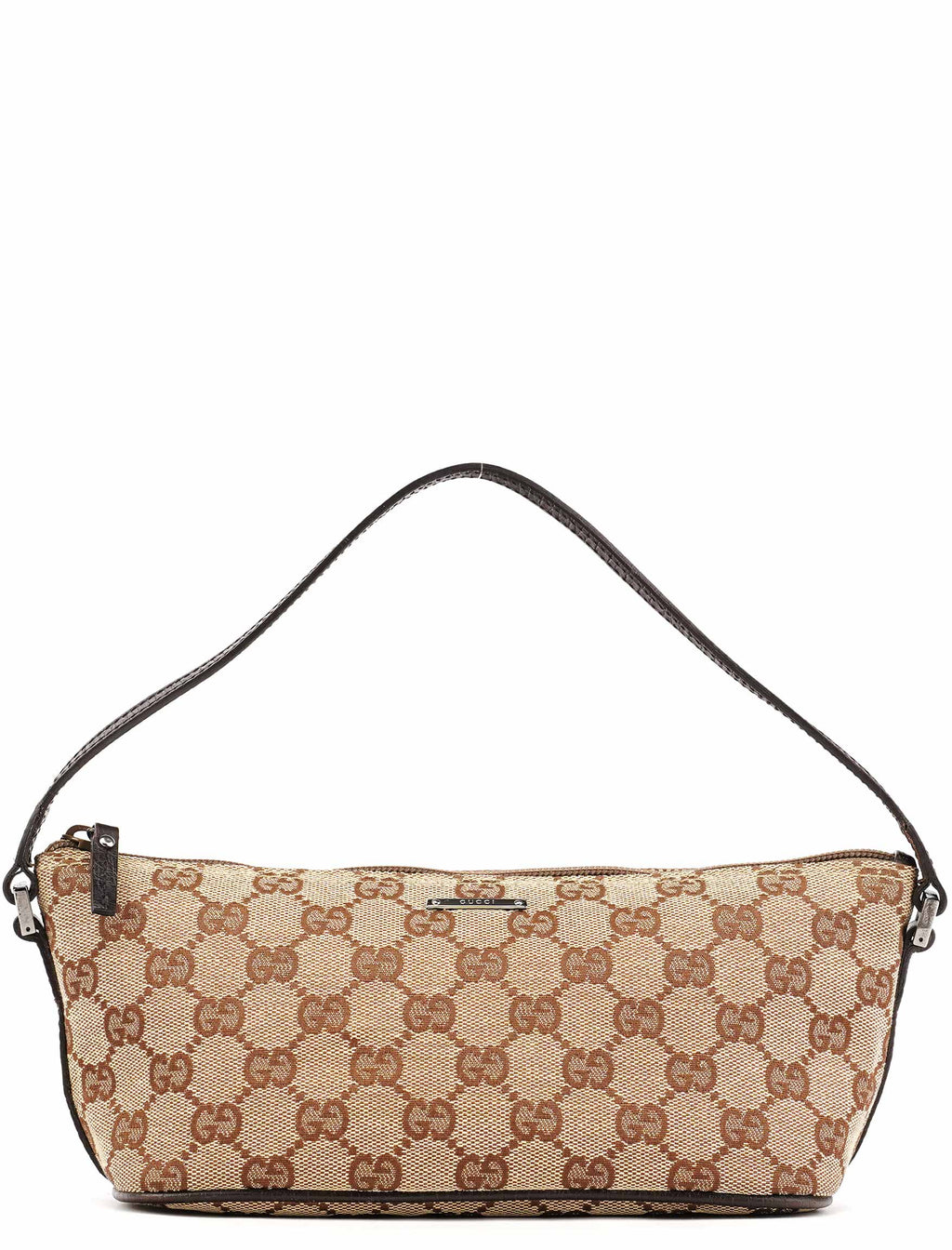 07198 Beige Brown GG Boat Pochette