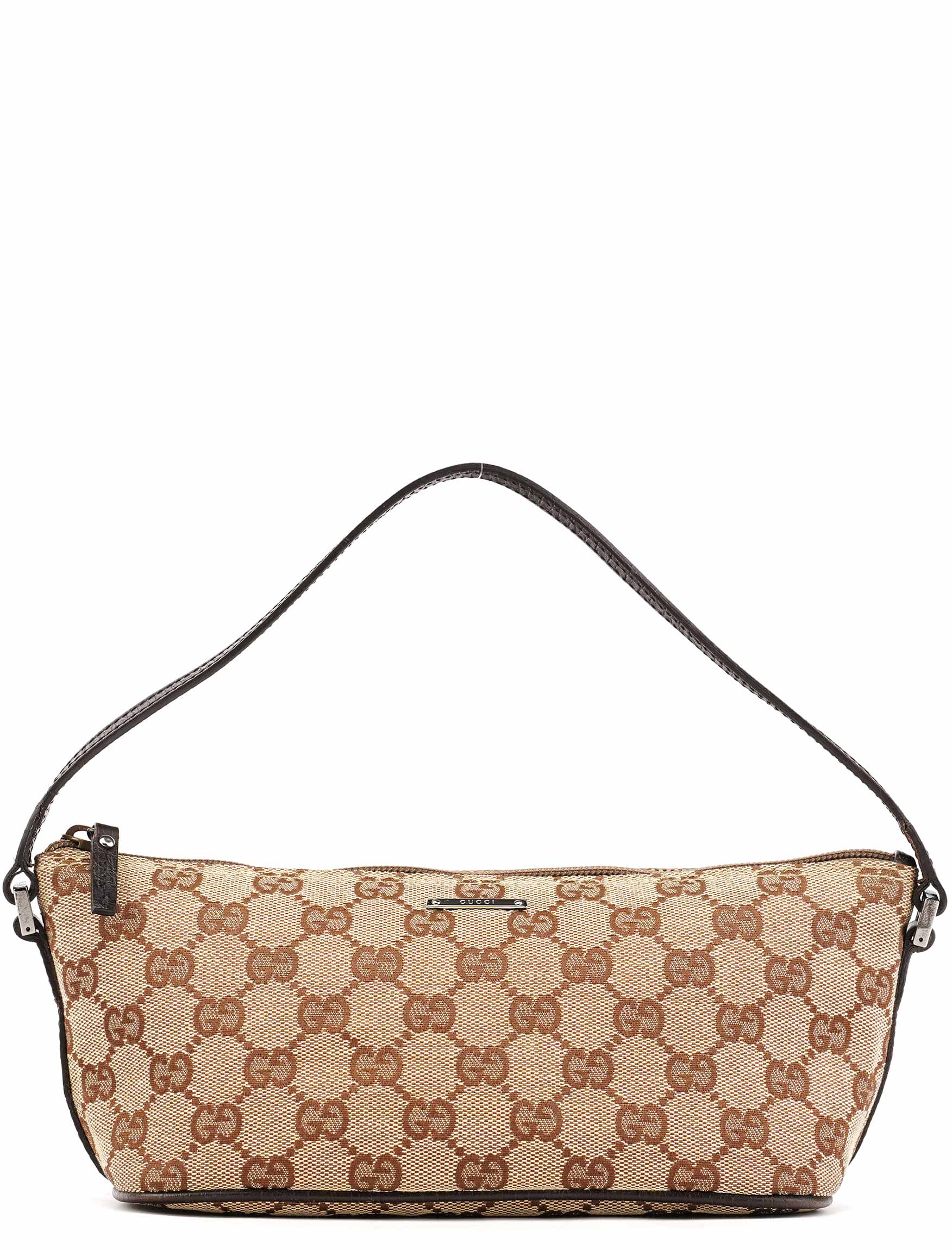 07198 Beige Brown GG Boat Pochette