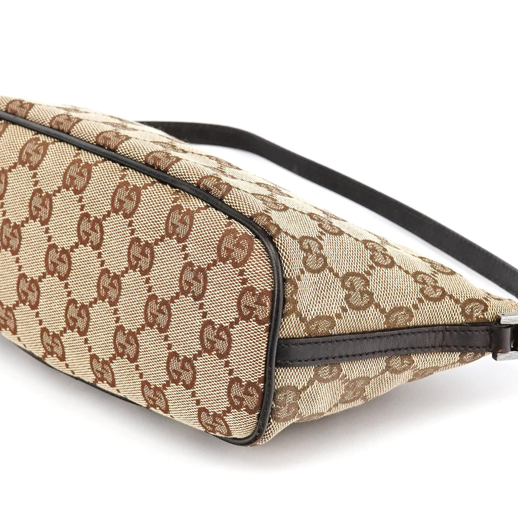 07198 Beige Brown GG Boat Pochette