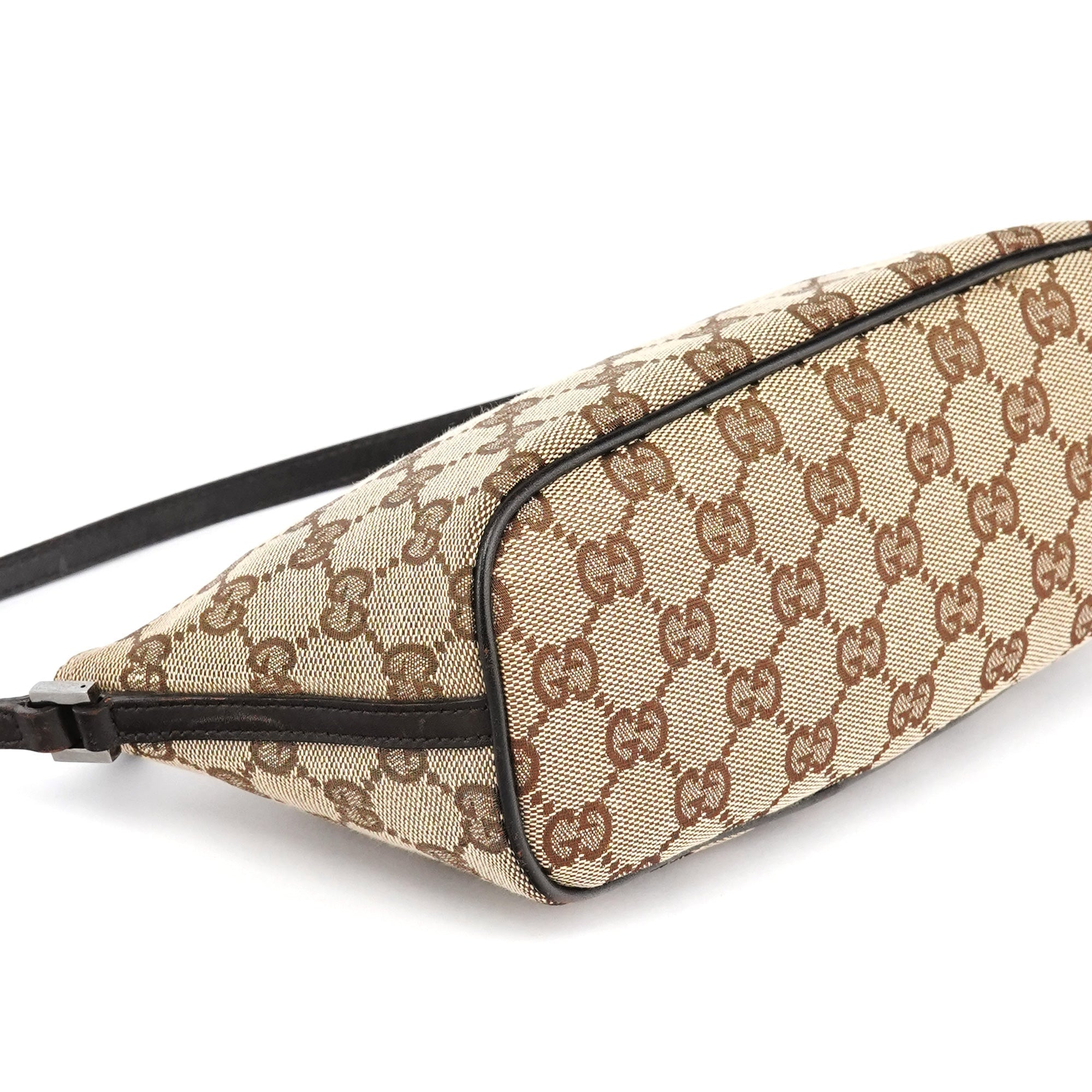 07198 Beige Brown GG Boat Pochette