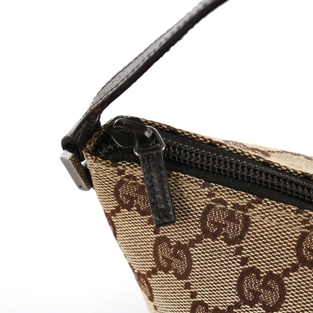 07198 Beige Brown GG Boat Pochette