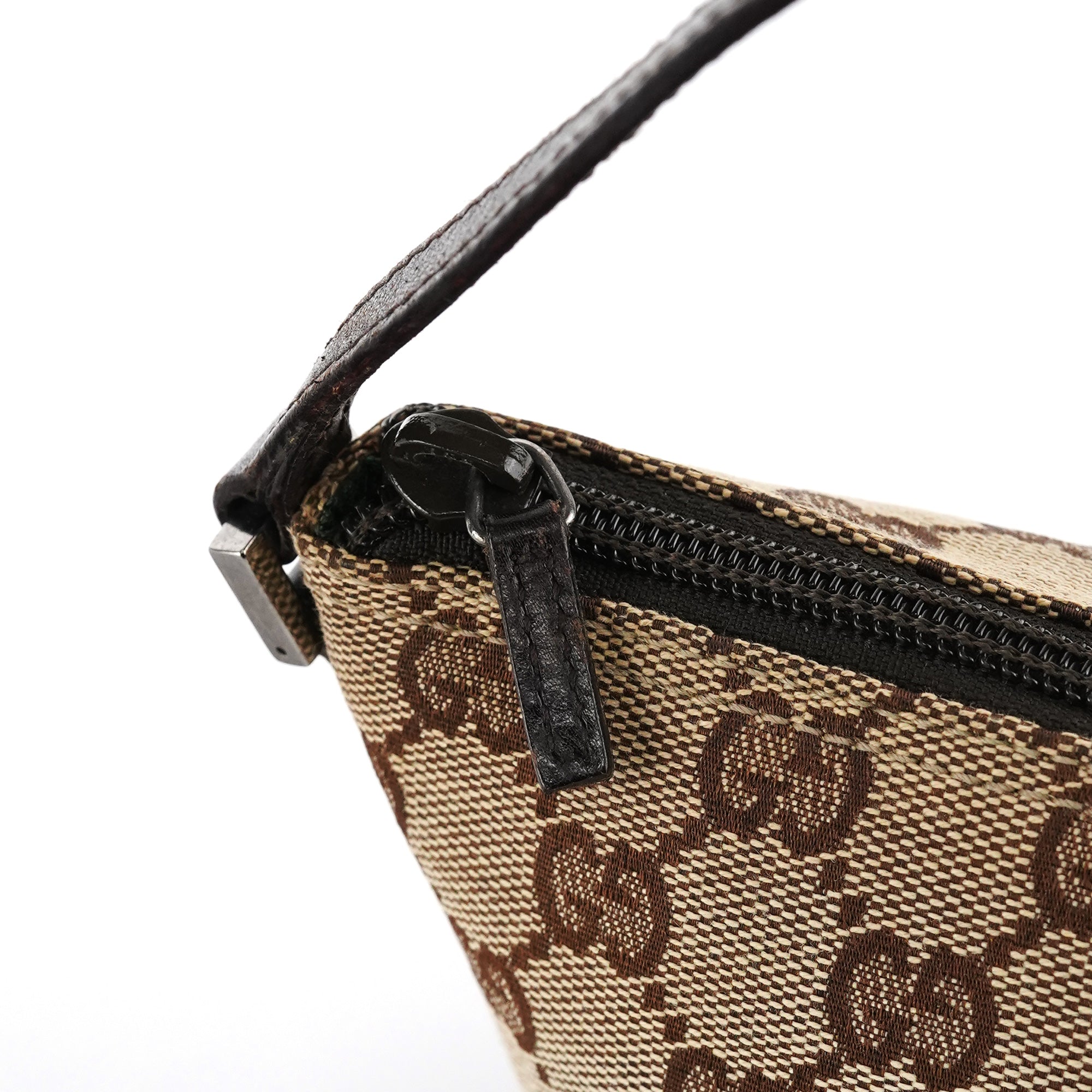 07198 Beige Brown GG Boat Pochette