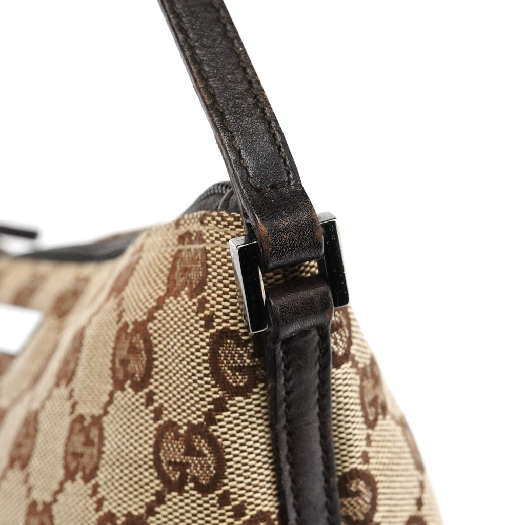 07198 Beige Brown GG Boat Pochette
