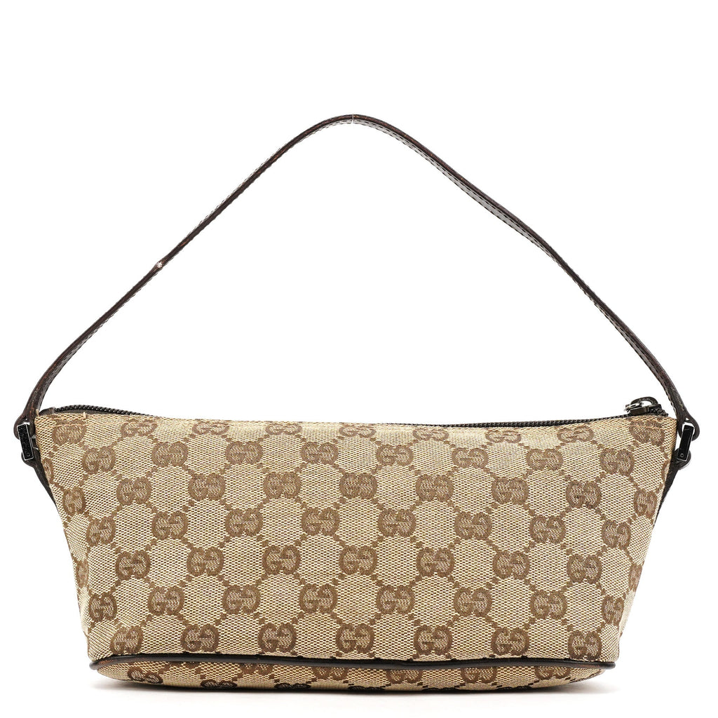 07198 Beige Brown GG Boat Pochette