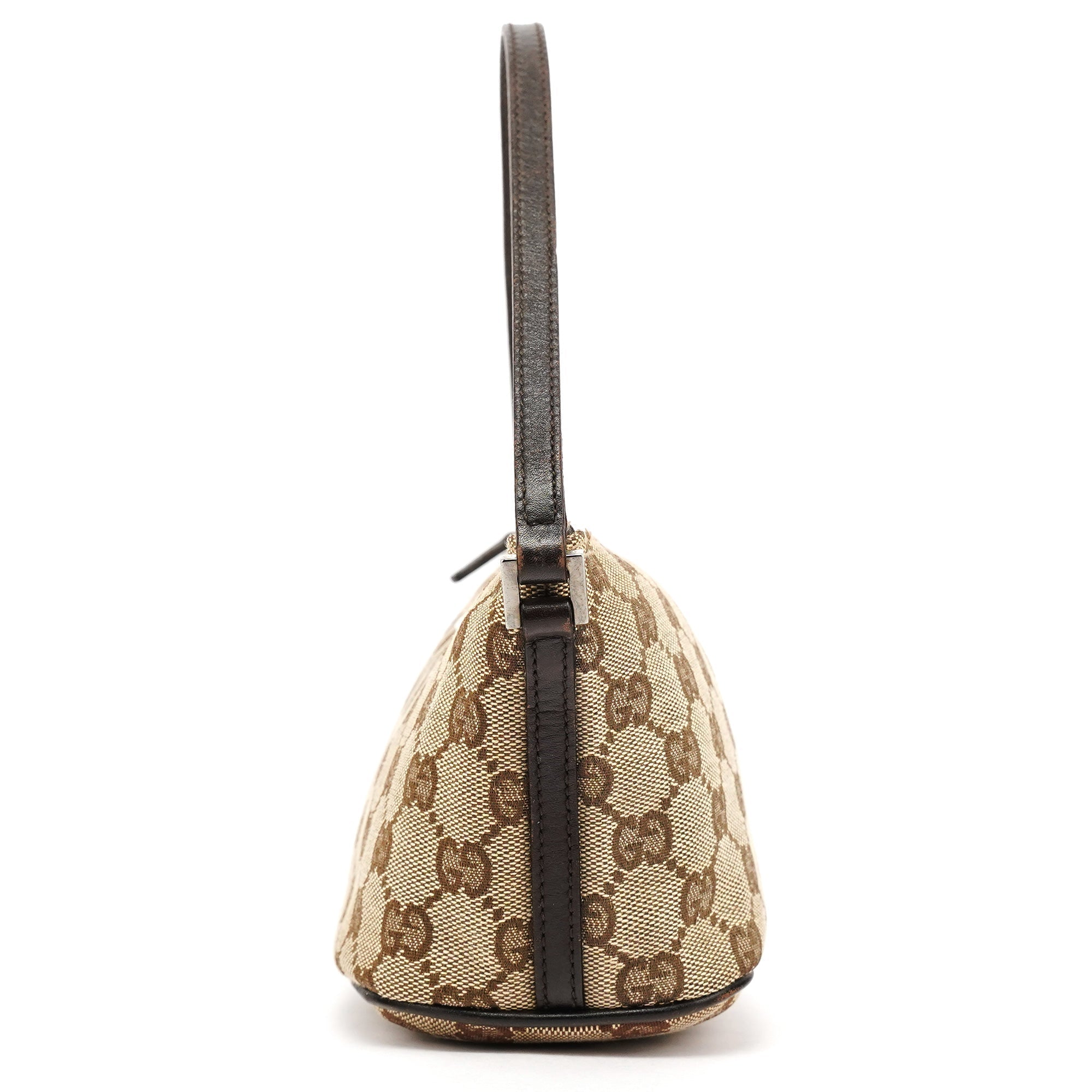 07198 Beige Brown GG Boat Pochette
