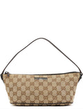 07198 Beige Brown GG Boat Pochette
