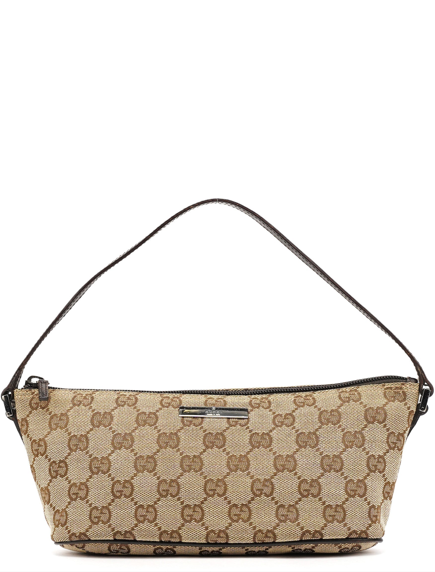 07198 Beige Brown GG Boat Pochette
