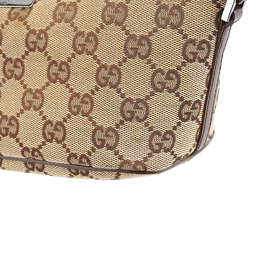 07198 Beige Brown GG Boat Pochette