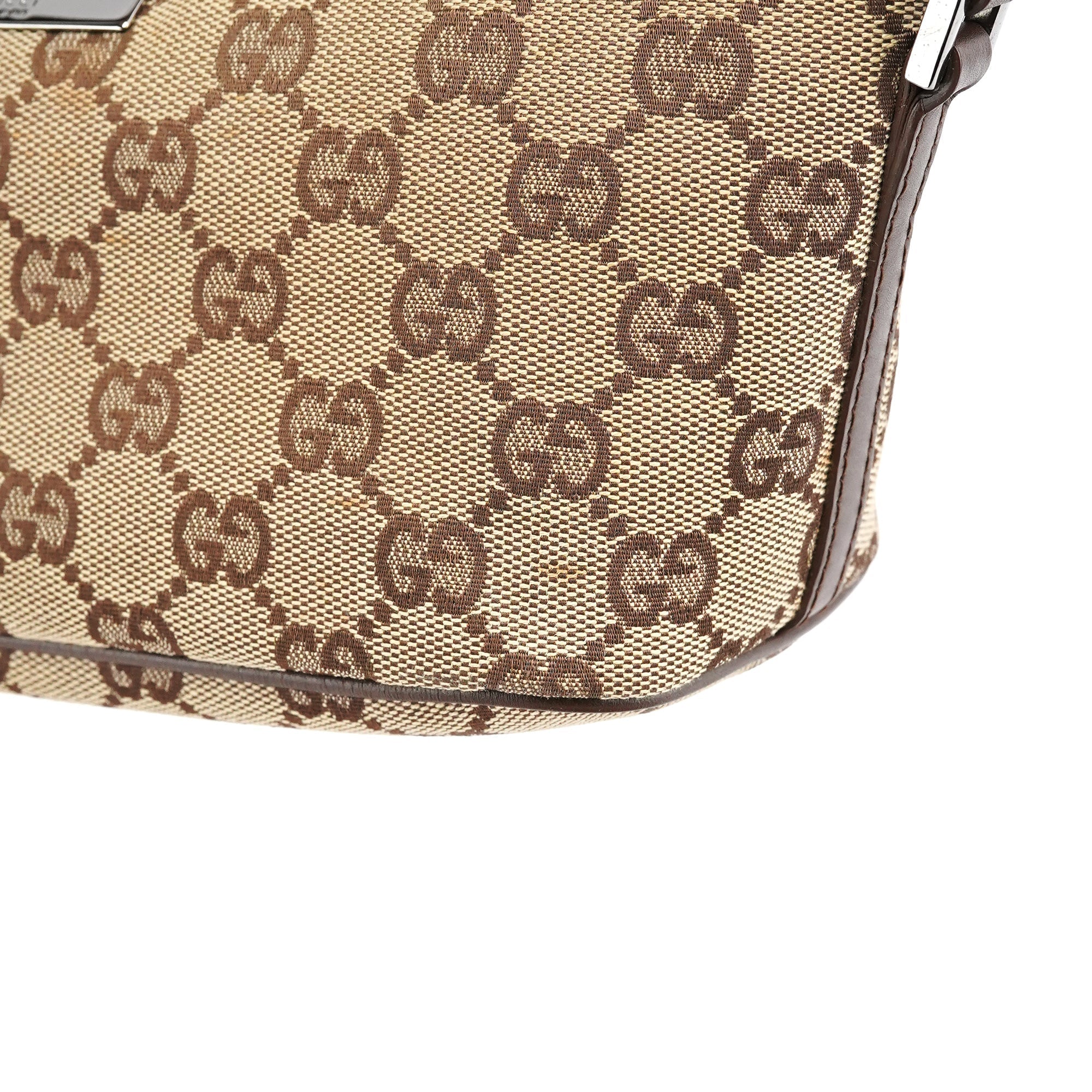 07198 Beige Brown GG Boat Pochette