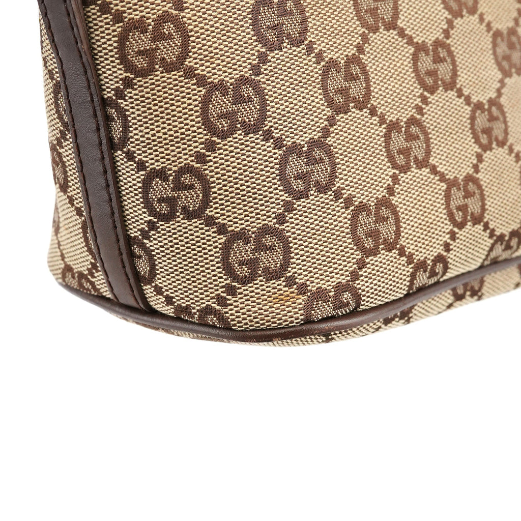 07198 Beige Brown GG Boat Pochette