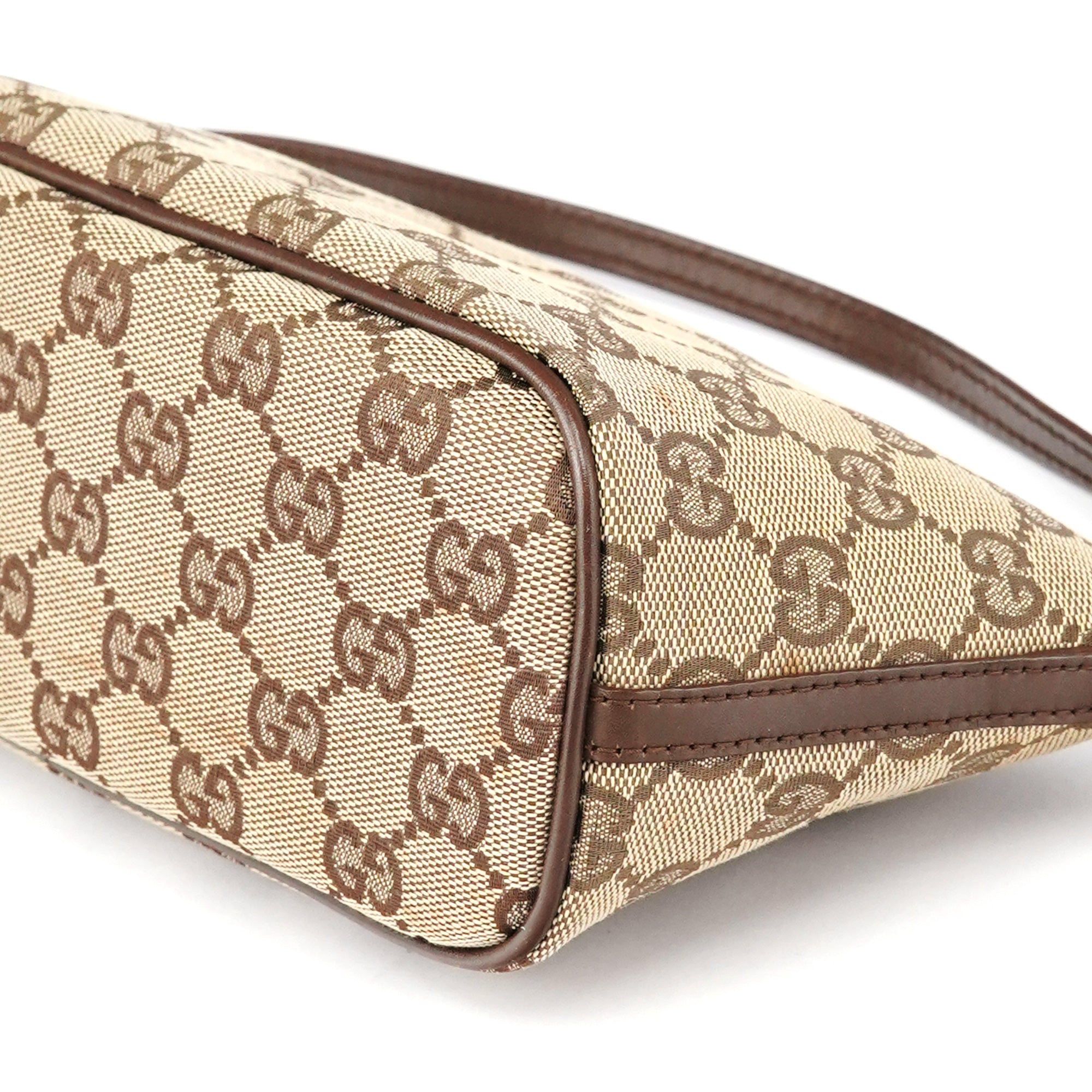 07198 Beige Brown GG Boat Pochette