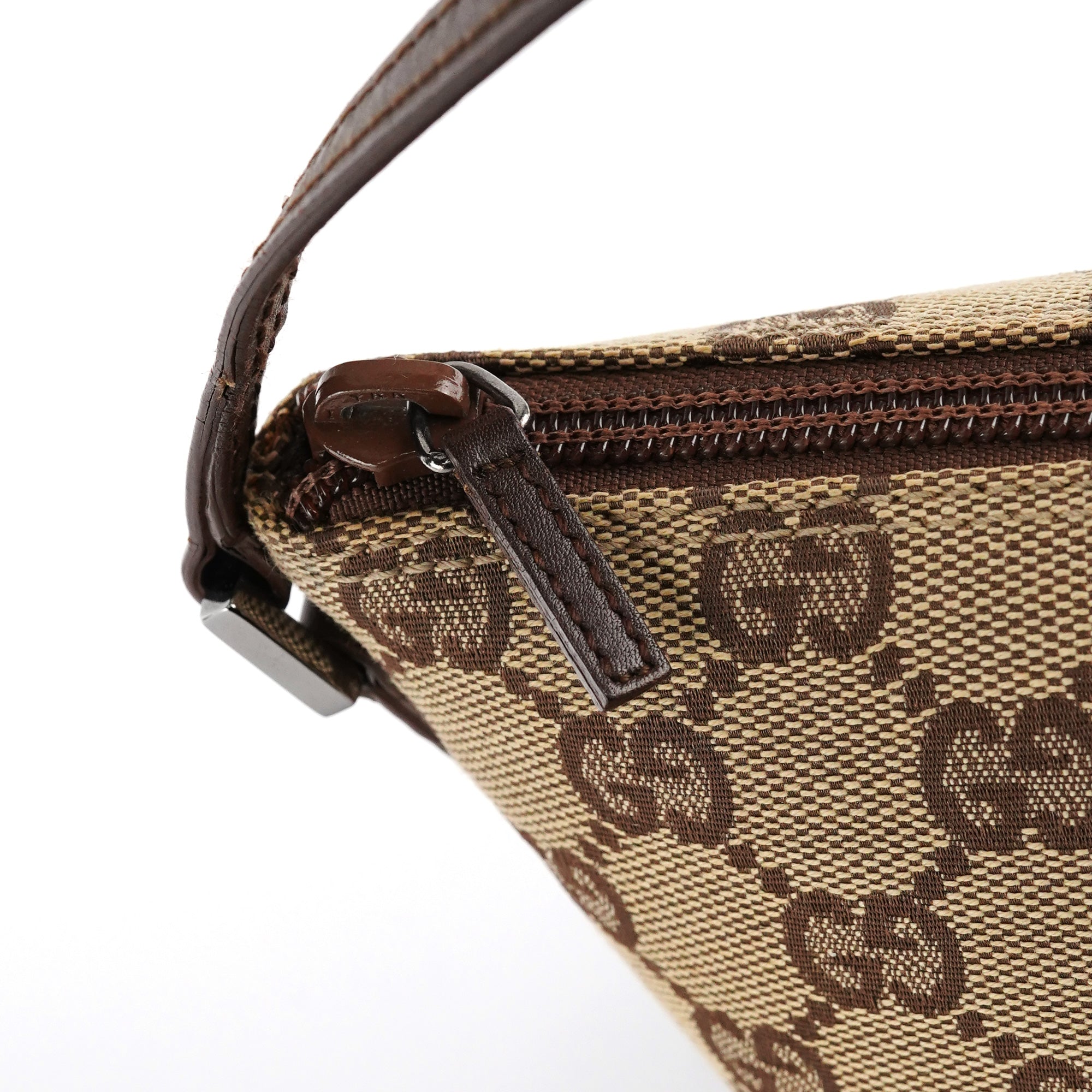 07198 Beige Brown GG Boat Pochette