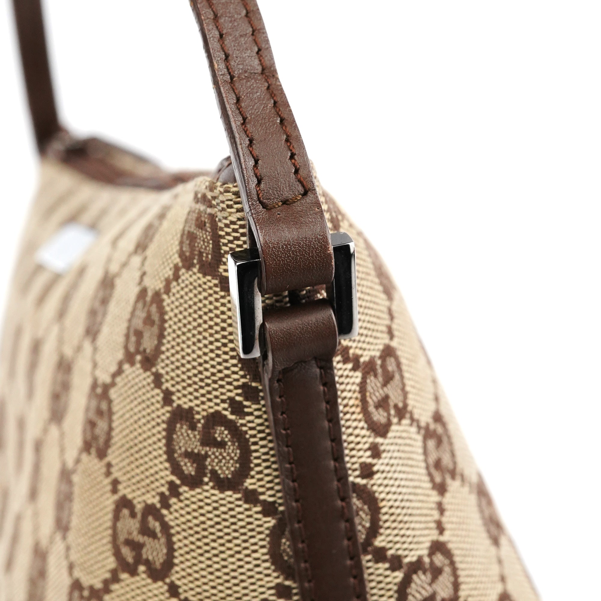 07198 Beige Brown GG Boat Pochette