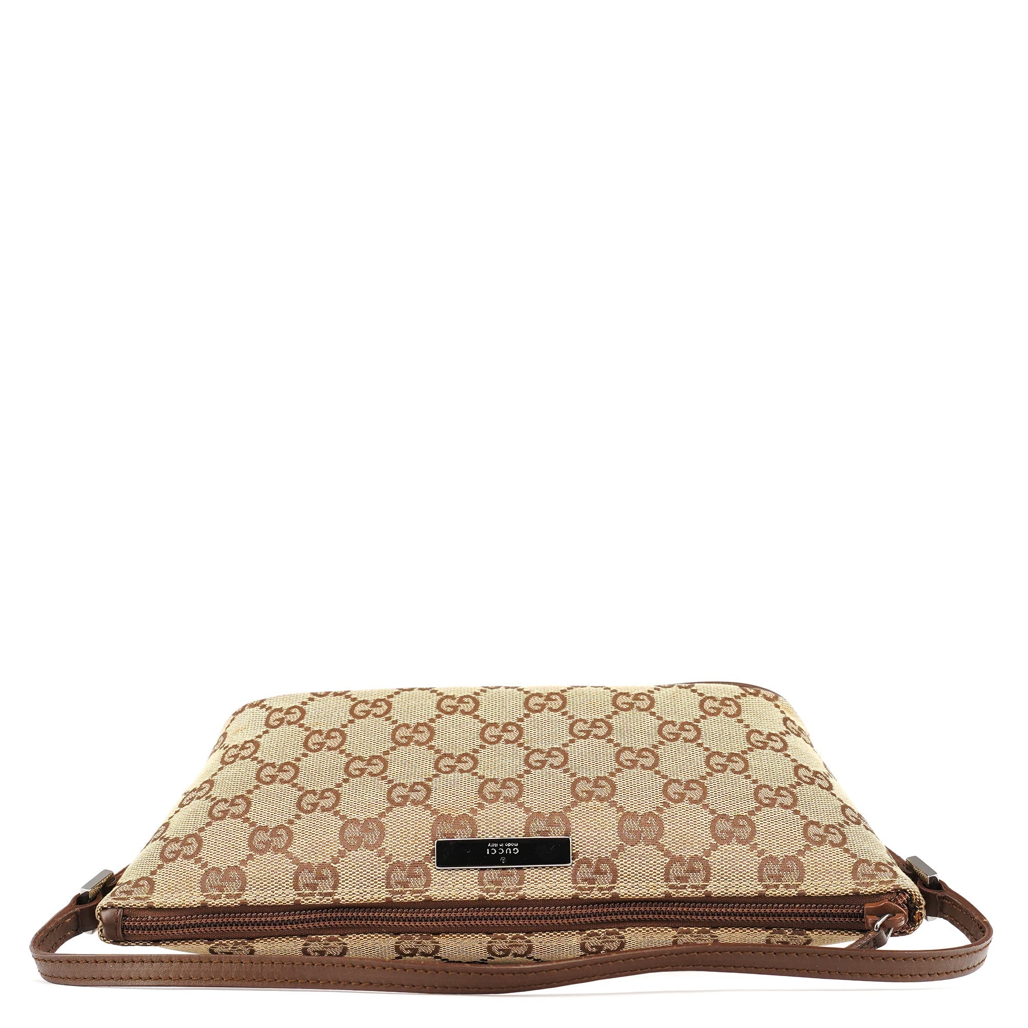 07198 Beige Brown GG Boat Pochette