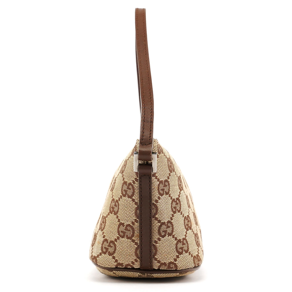 07198 Beige Brown GG Boat Pochette