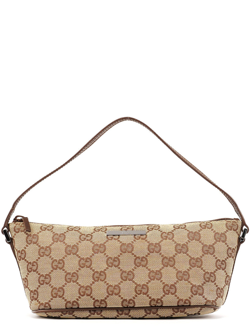 07198 Beige Brown GG Boat Pochette