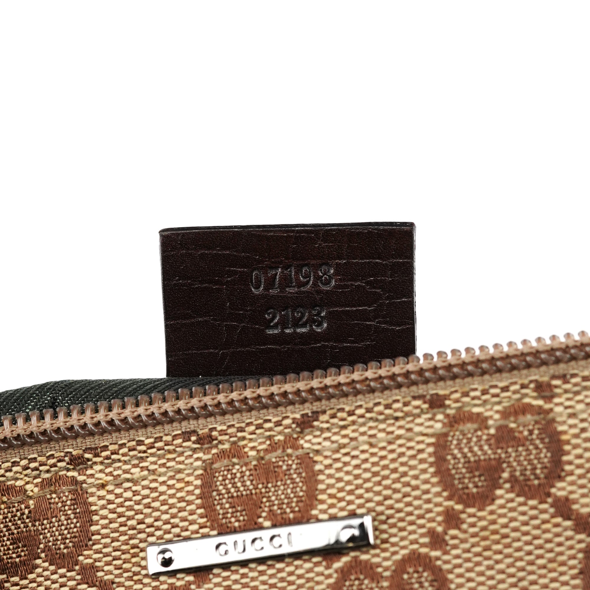 07198 Beige Brown GG Boat Pochette