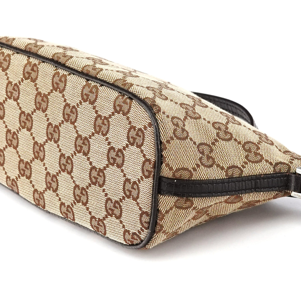 07198 Beige Brown GG Boat Pochette