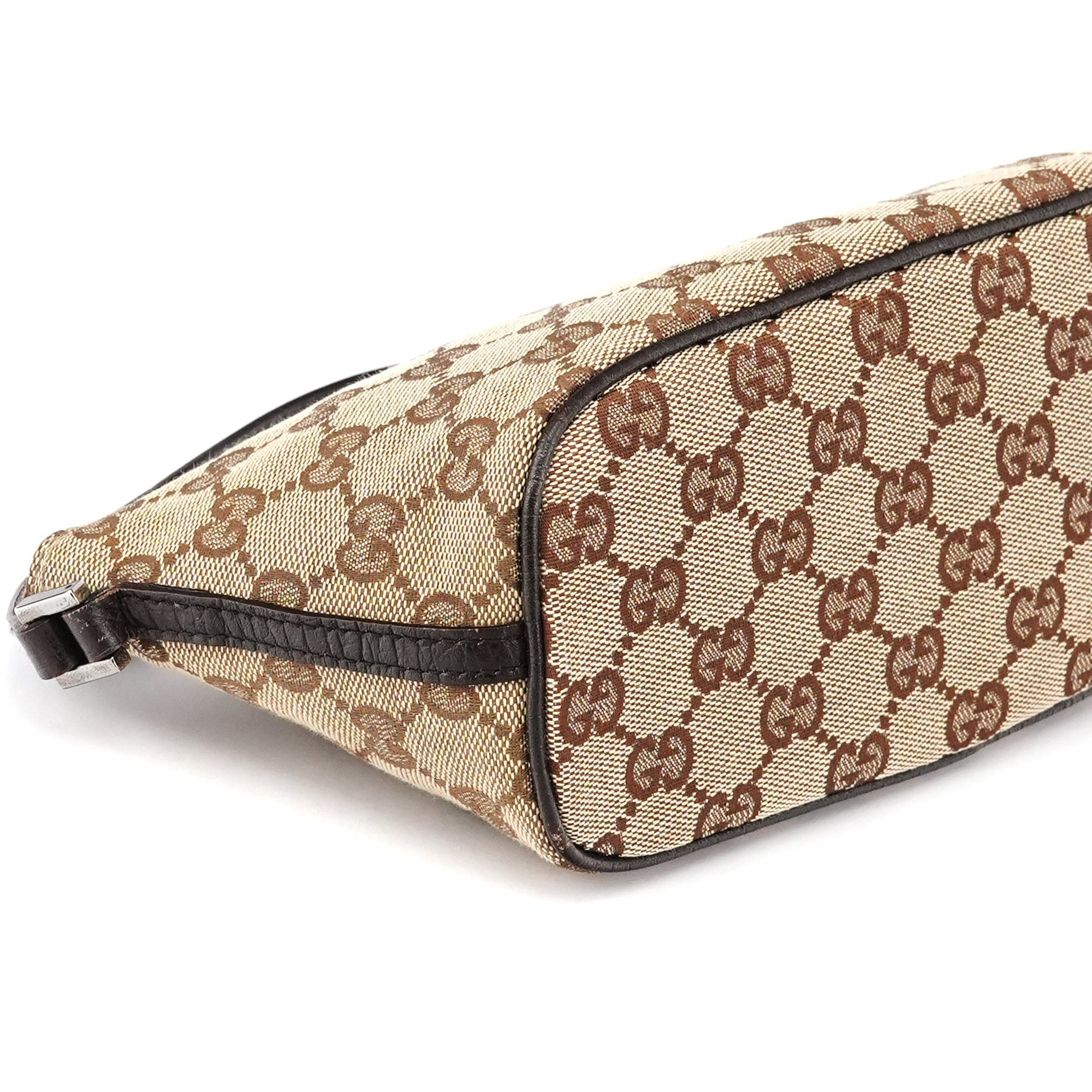 07198 Beige Brown GG Boat Pochette