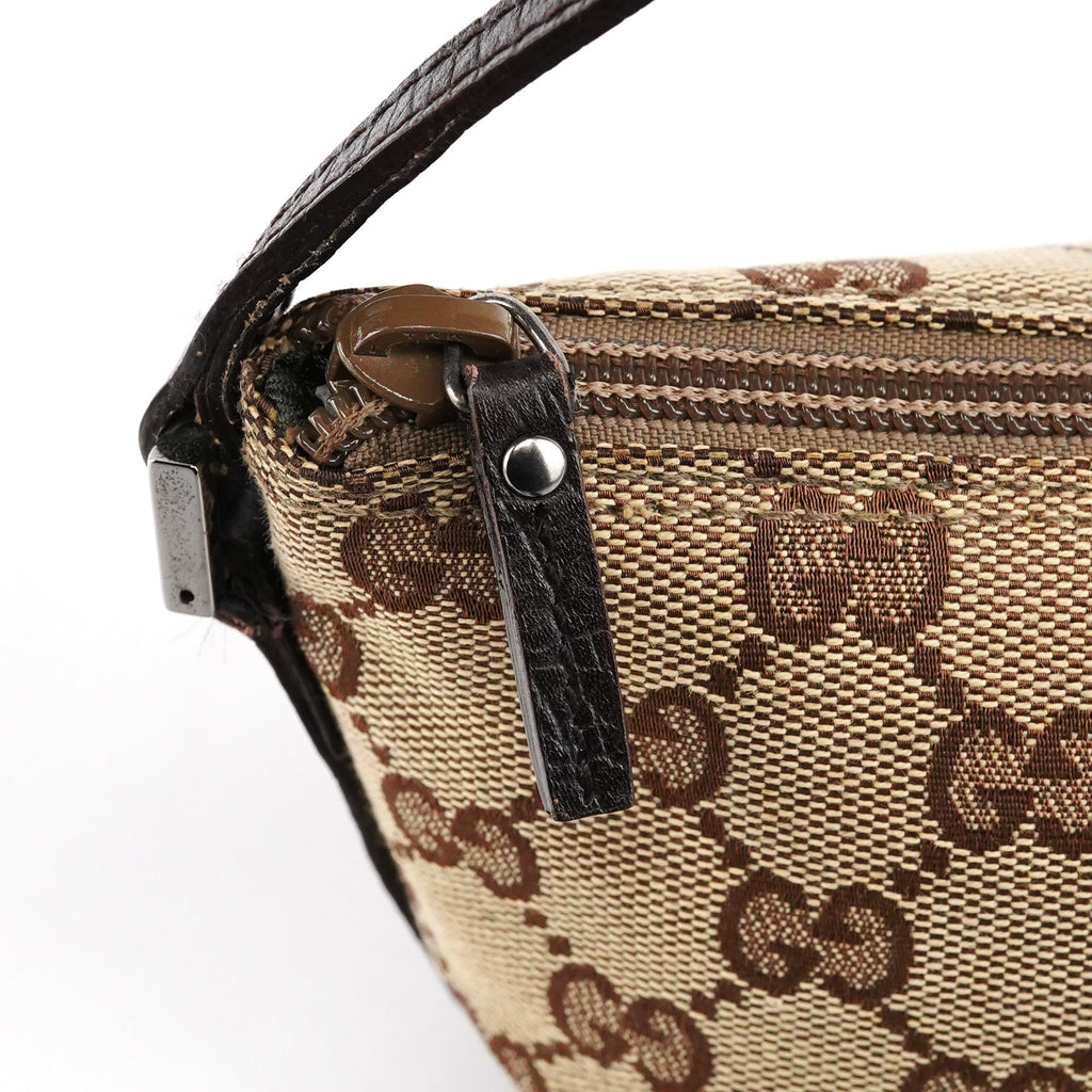 07198 Beige Brown GG Boat Pochette