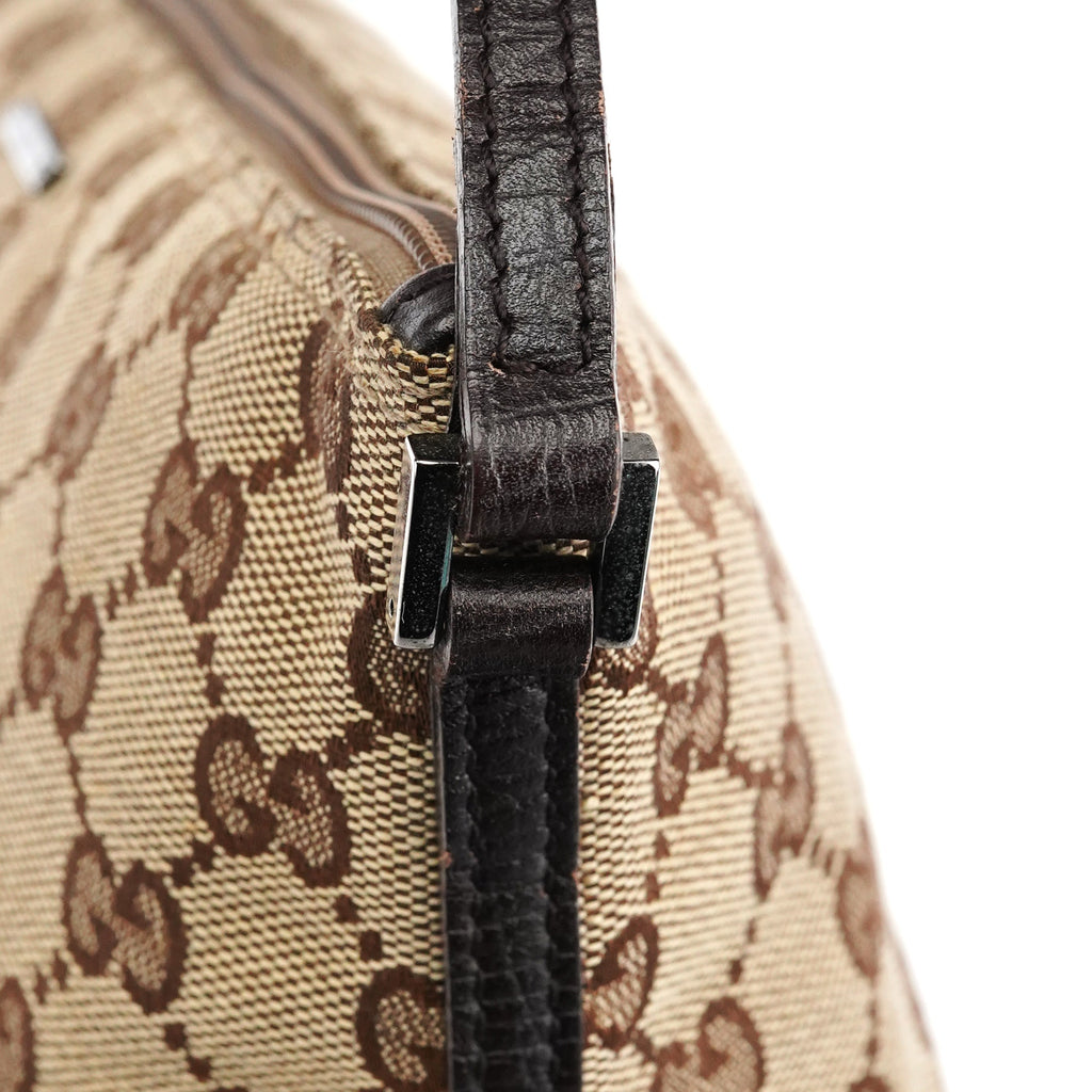07198 Beige Brown GG Boat Pochette