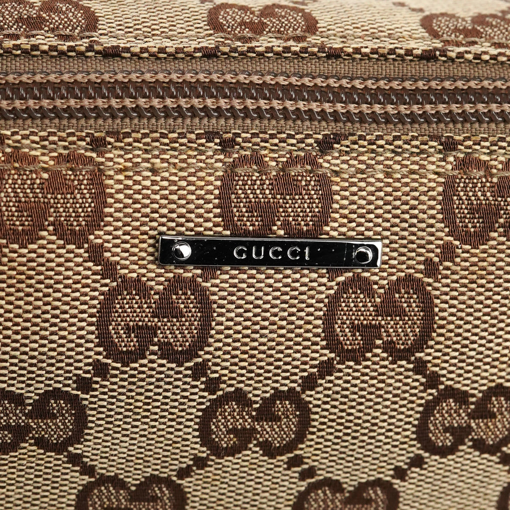 07198 Beige Brown GG Boat Pochette
