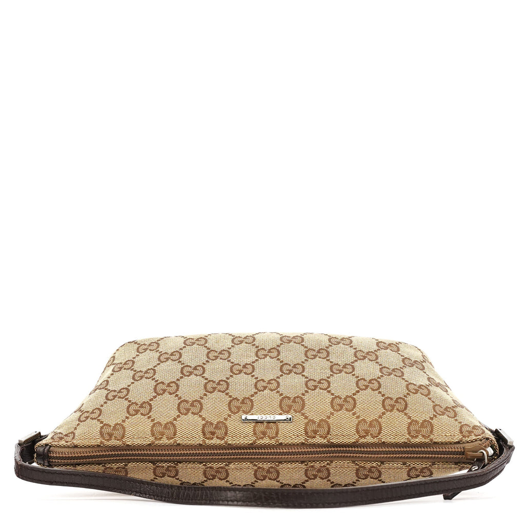07198 Beige Brown GG Boat Pochette