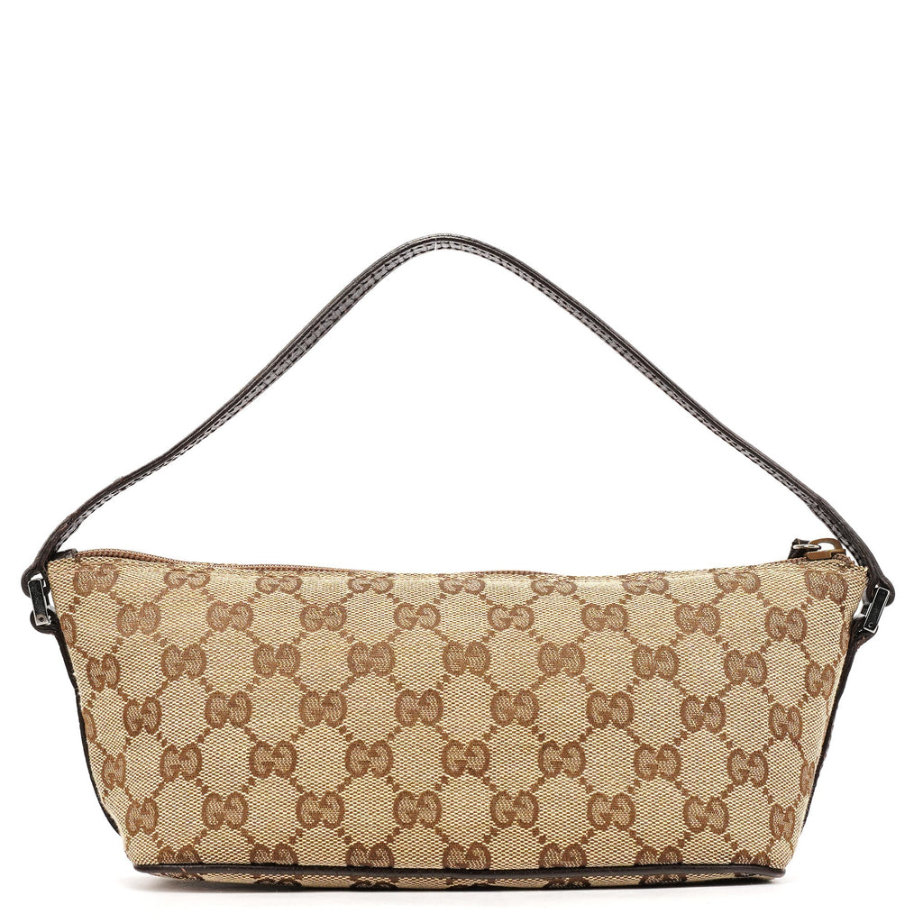 07198 Beige Brown GG Boat Pochette