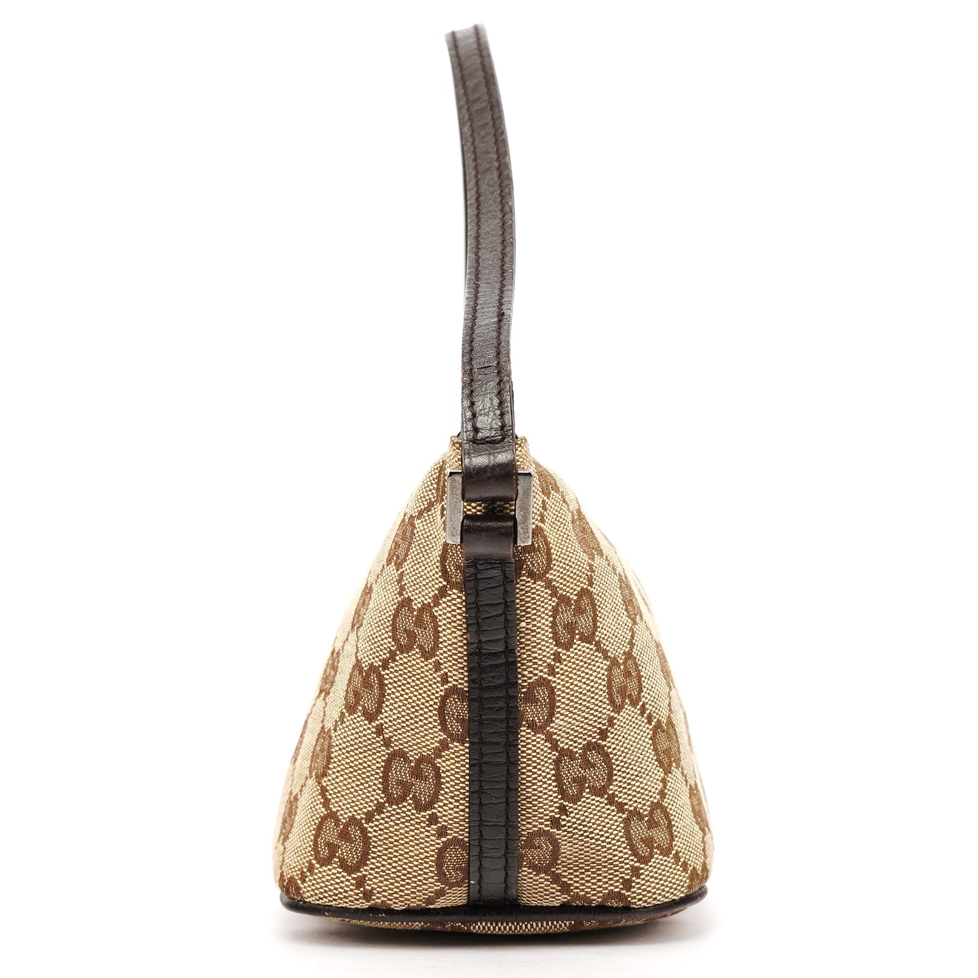 07198 Beige Brown GG Boat Pochette
