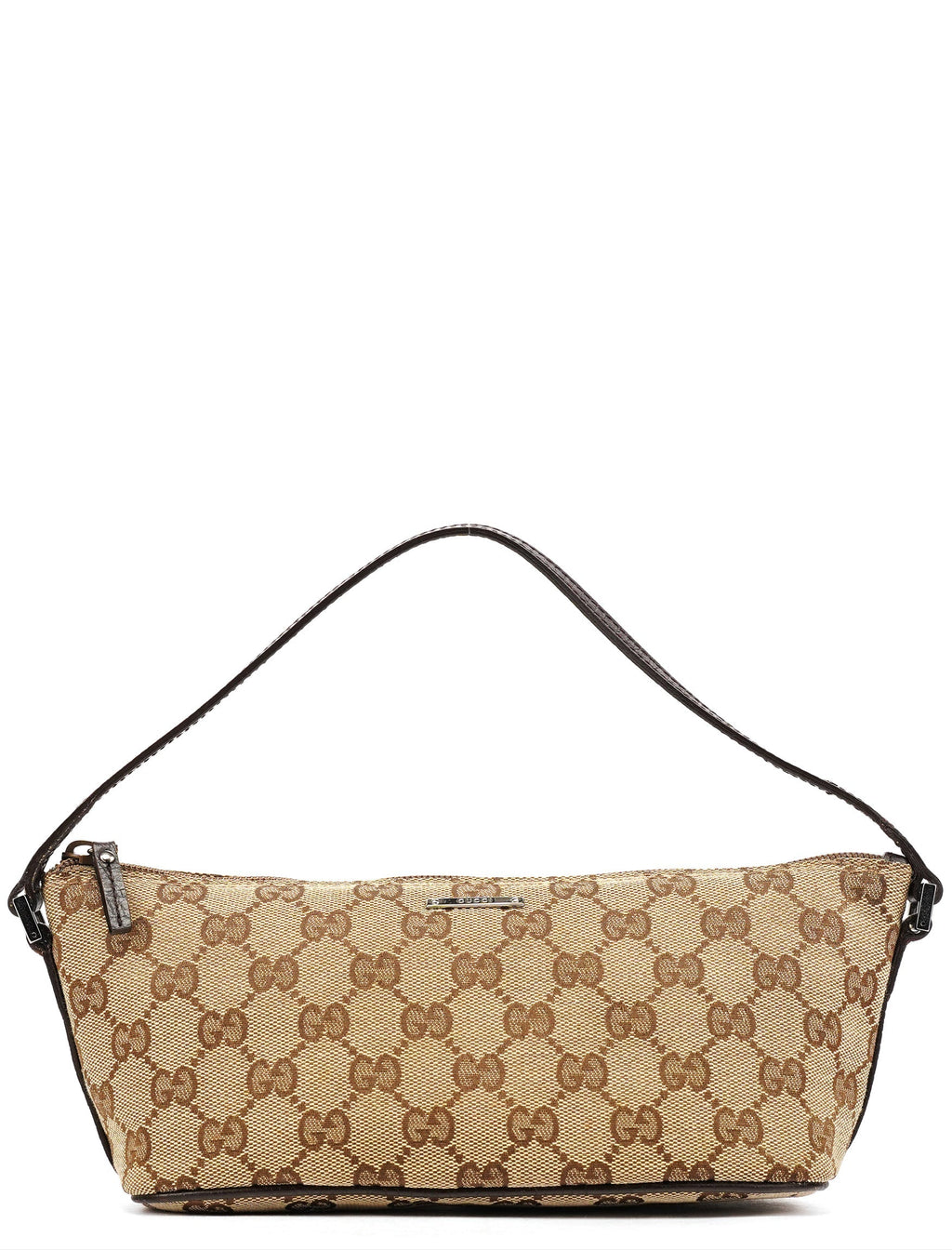 07198 Beige Brown GG Boat Pochette