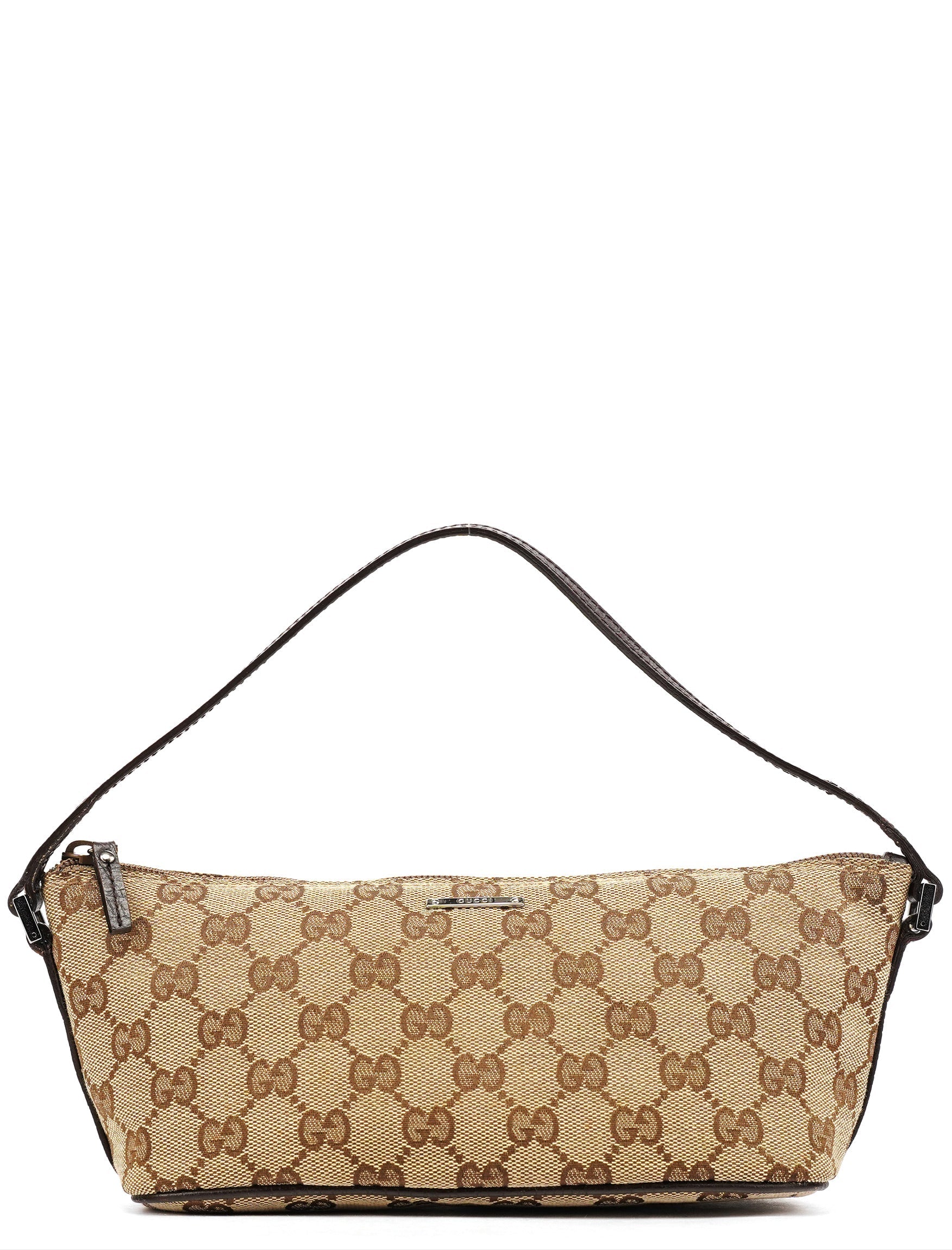 07198 Beige Brown GG Boat Pochette
