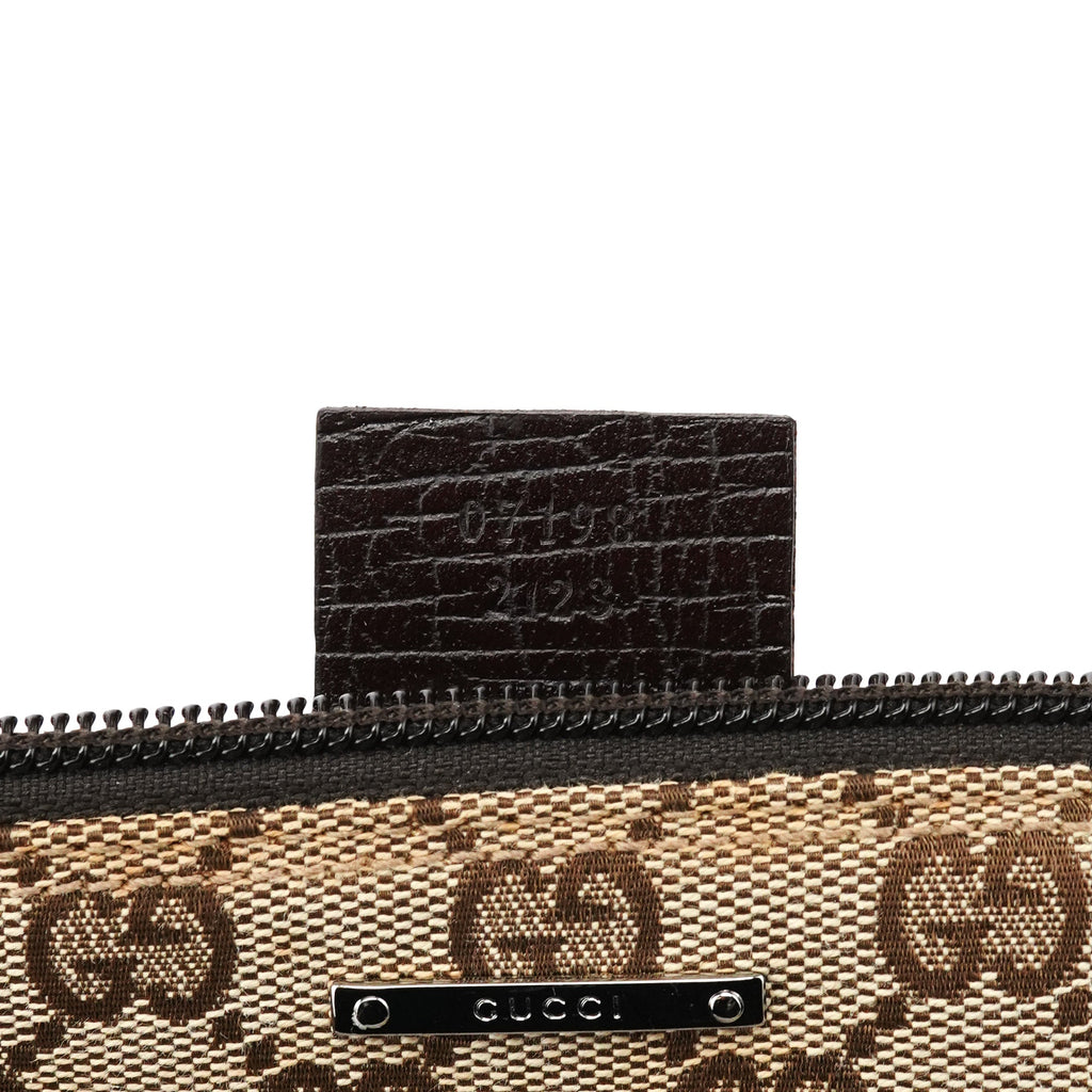 07198 Beige Brown GG Boat Pochette