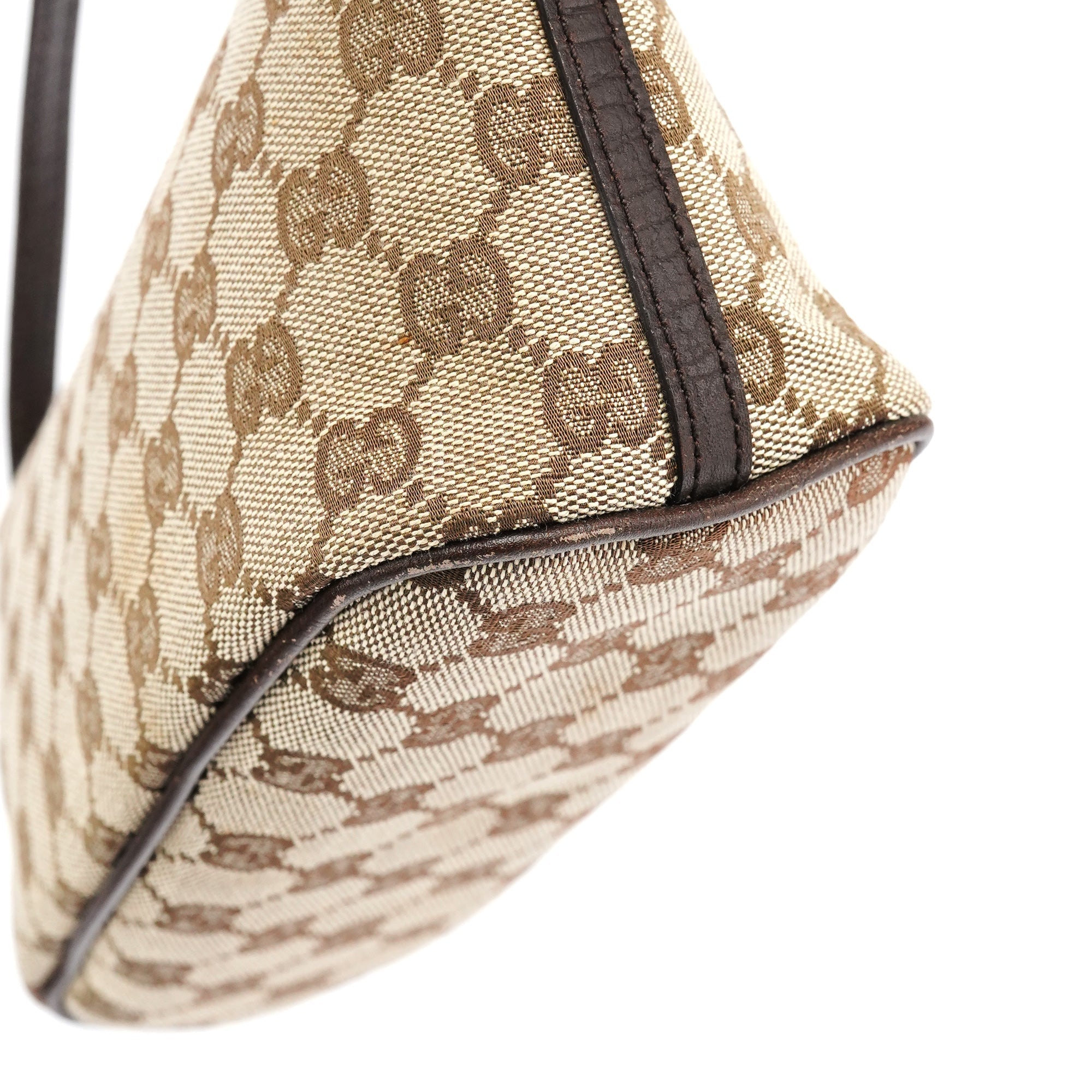 07198 Beige Brown GG Boat Pochette