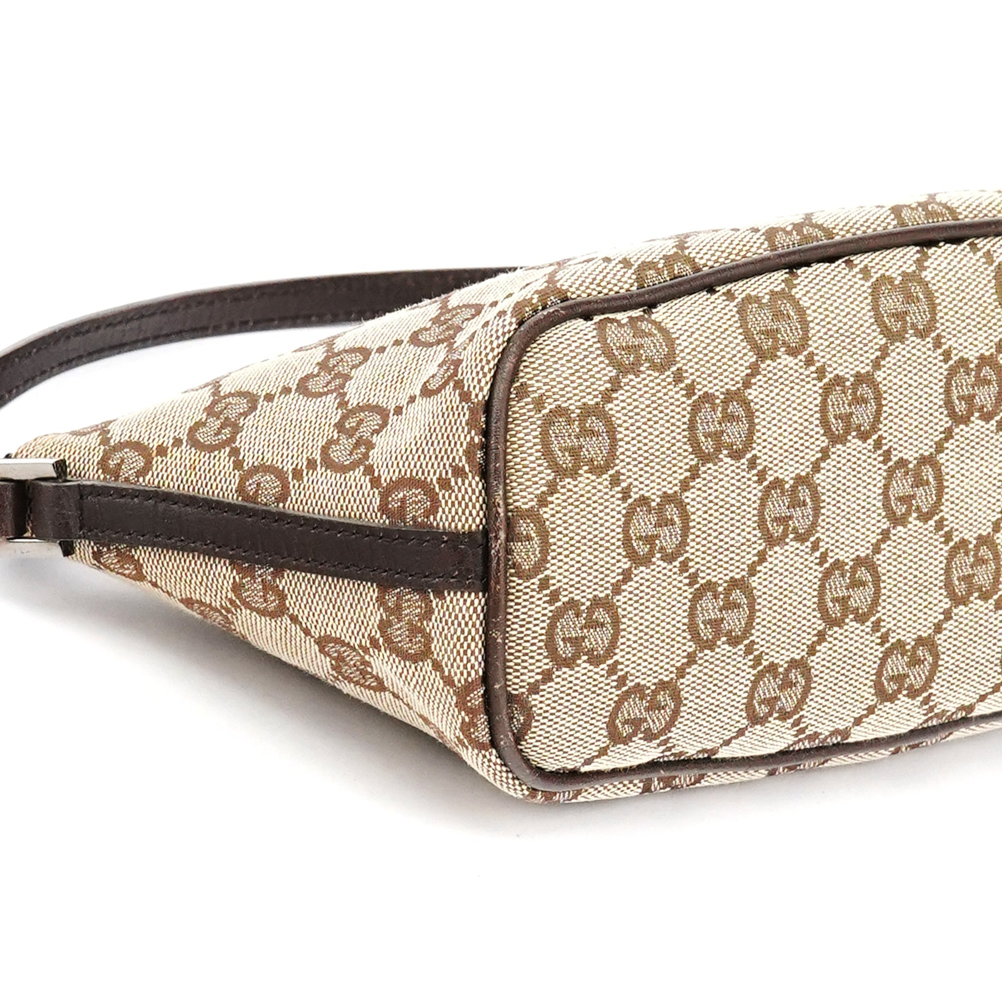 07198 Beige Brown GG Boat Pochette