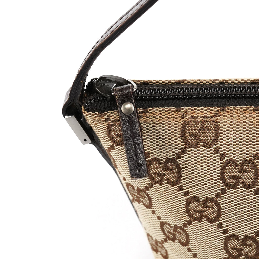 07198 Beige Brown GG Boat Pochette