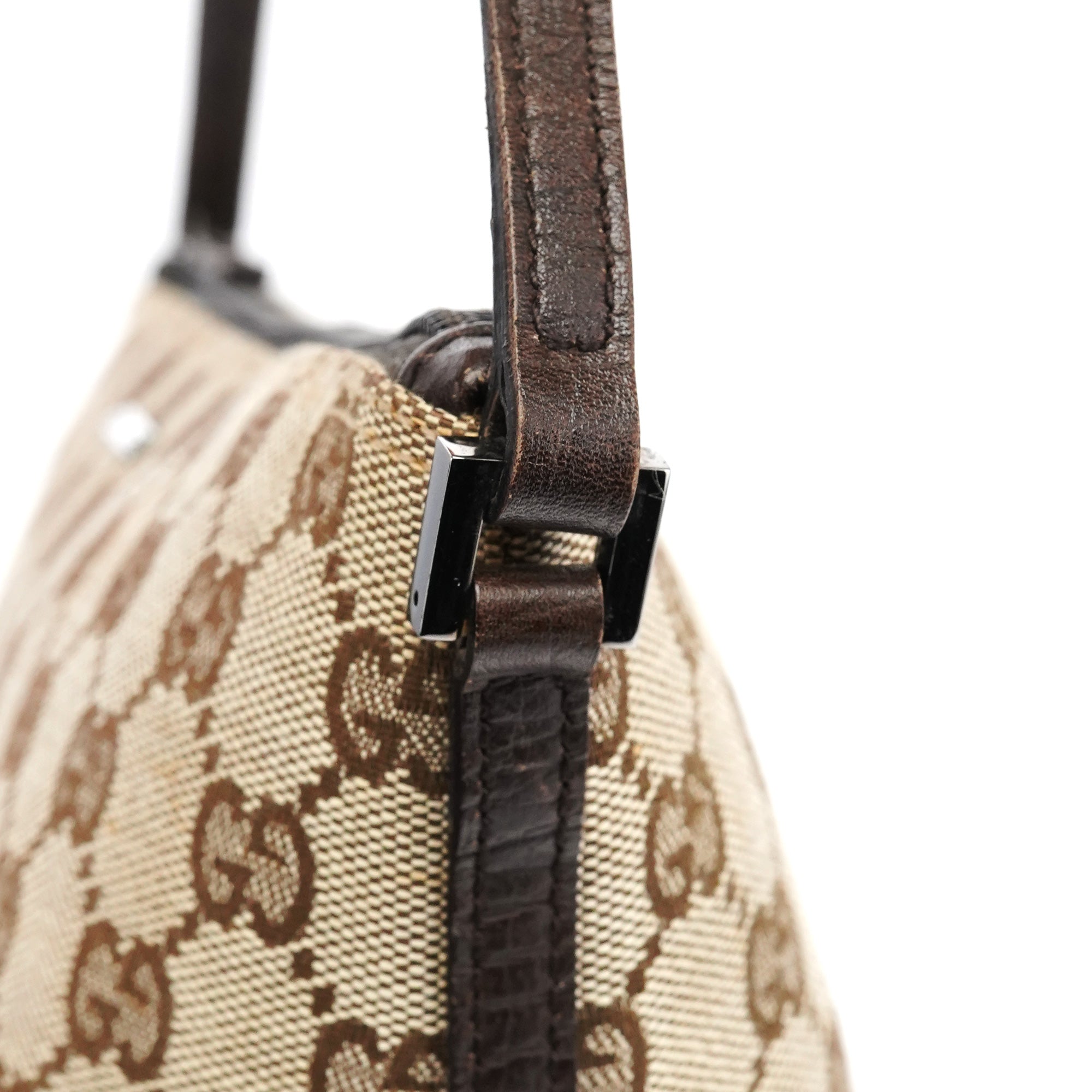 07198 Beige Brown GG Boat Pochette