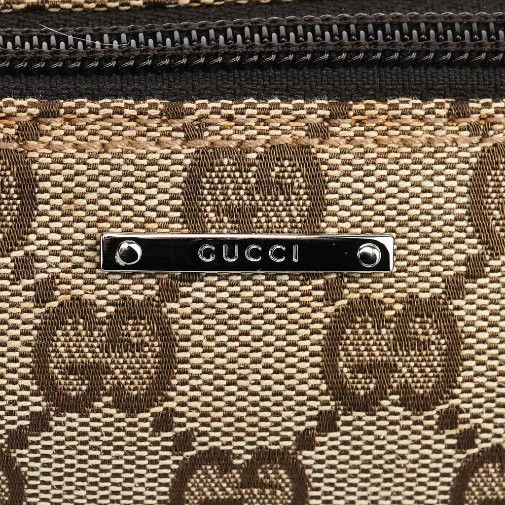 07198 Beige Brown GG Boat Pochette