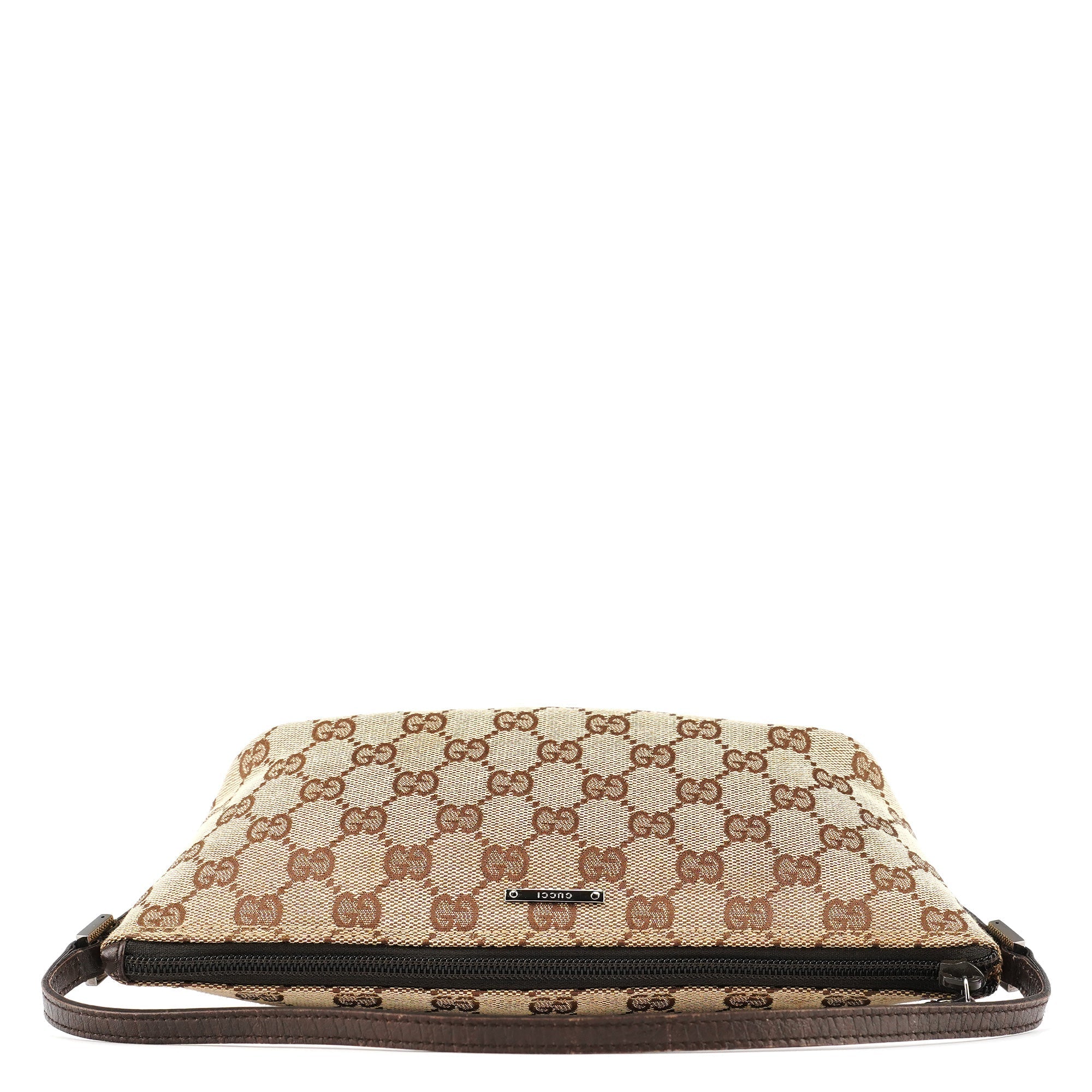 07198 Beige Brown GG Boat Pochette