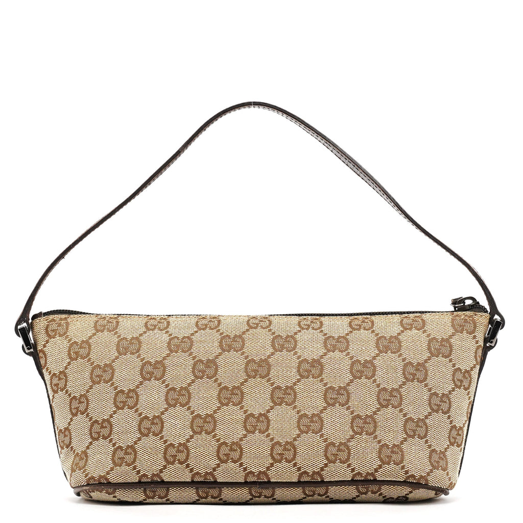 07198 Beige Brown GG Boat Pochette